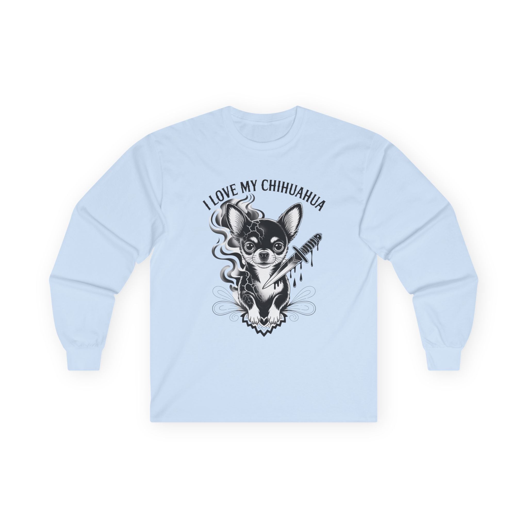 I Love My Chihuahua Unisex Ultra Cotton Long Sleeve Tee  Chihuahua Love Long Sleeve Tee, Dog Lover Gift, Cute Pet Shirt, Animal Tee, Unisex Apparel, Music Dog Graphic Tee