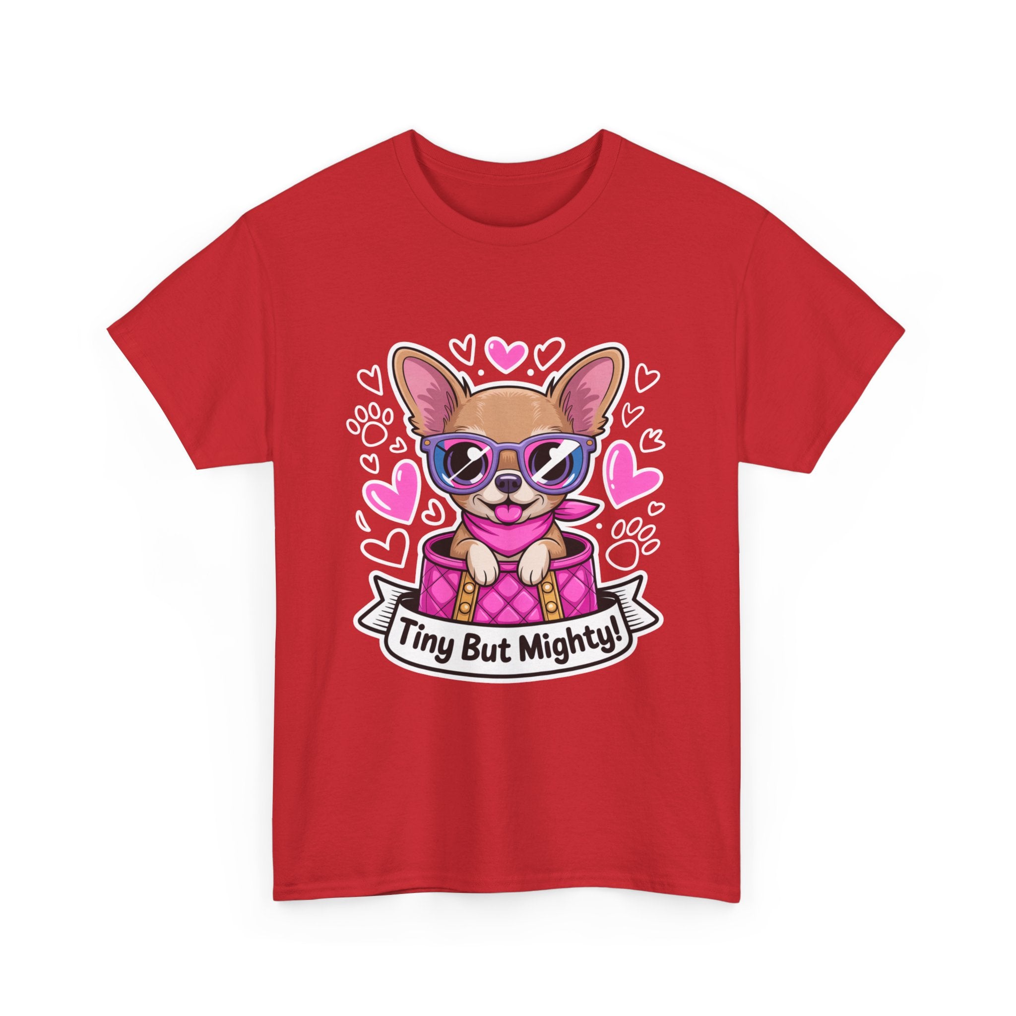 Tiny But Mighty Chihuahua Unisex Heavy Cotton Tee – Small Dog, Big Attitude!