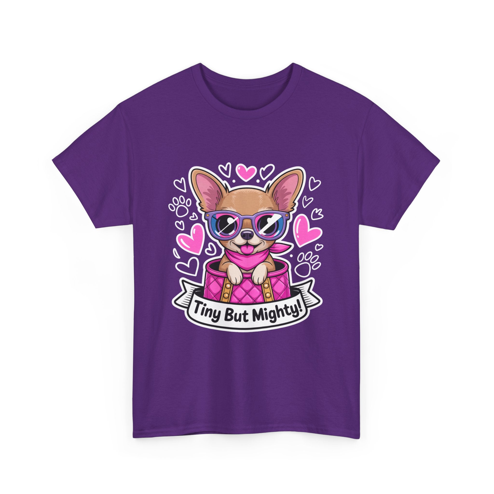 Tiny But Mighty Chihuahua Unisex Heavy Cotton Tee – Small Dog, Big Attitude!