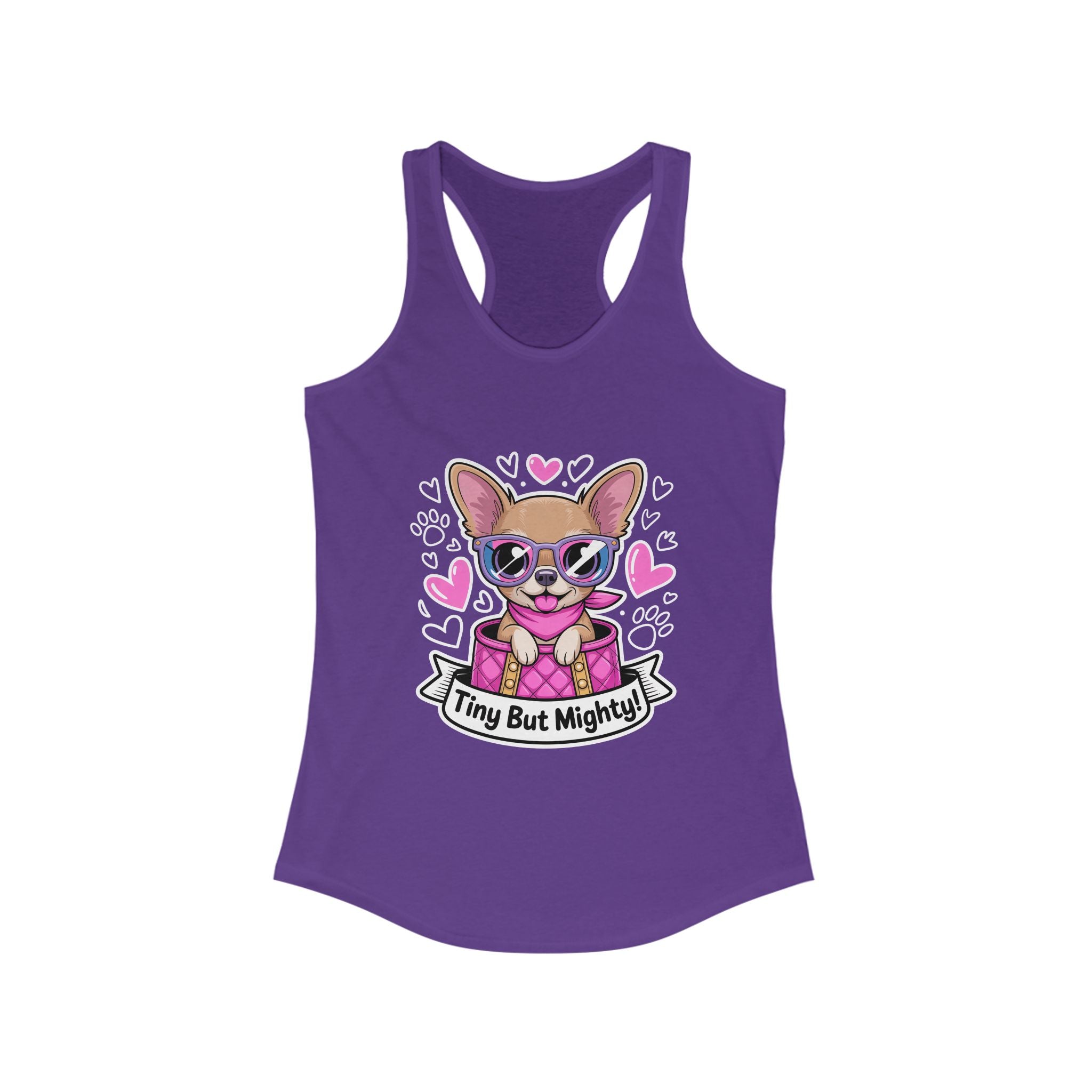 Tiny But Mighty Chihuahua Women's Ideal Racerback Tank