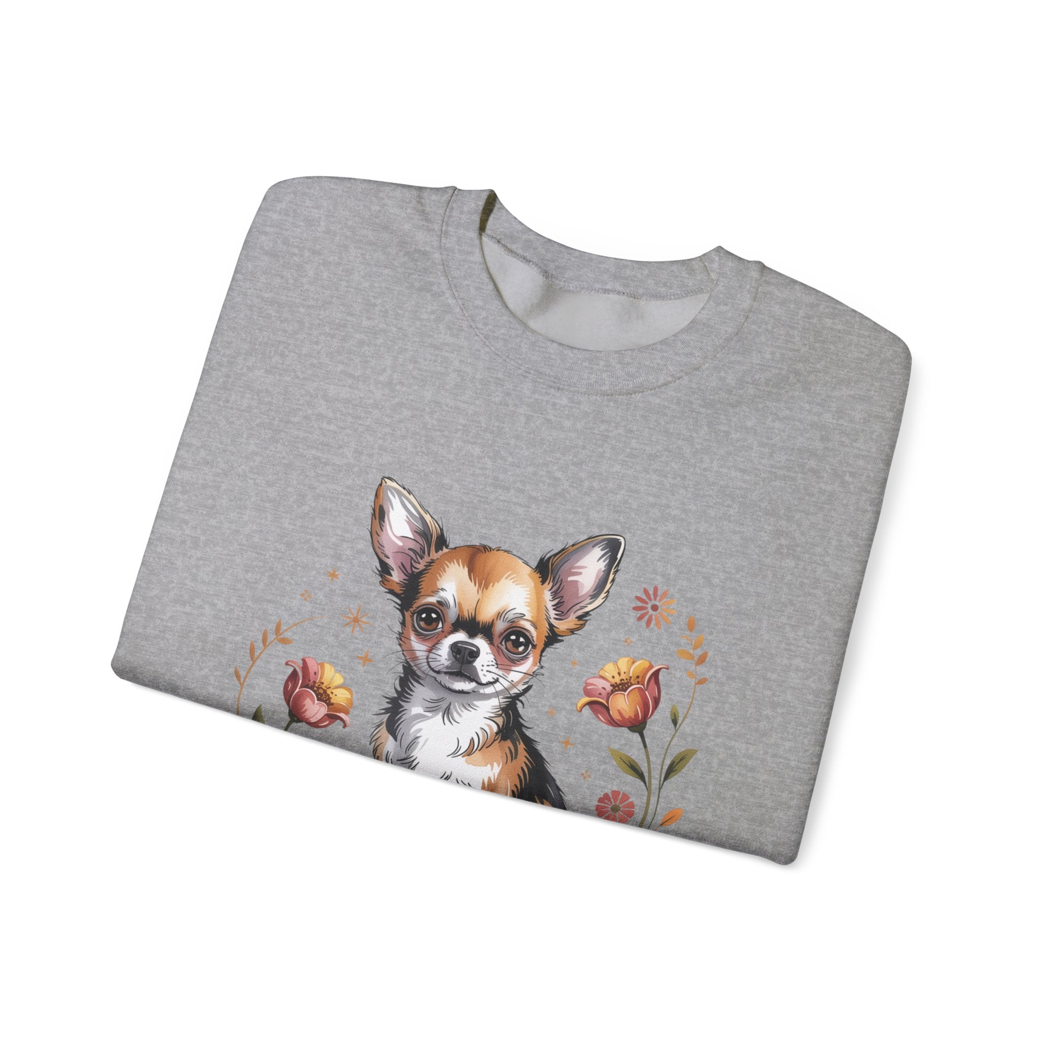 I Love My Chihuahua Crewneck Sweatshirt, Cute Dog Lover Gift, Cozy Pet Apparel, Puppy Owner Clothing, Fall Winter Fashion