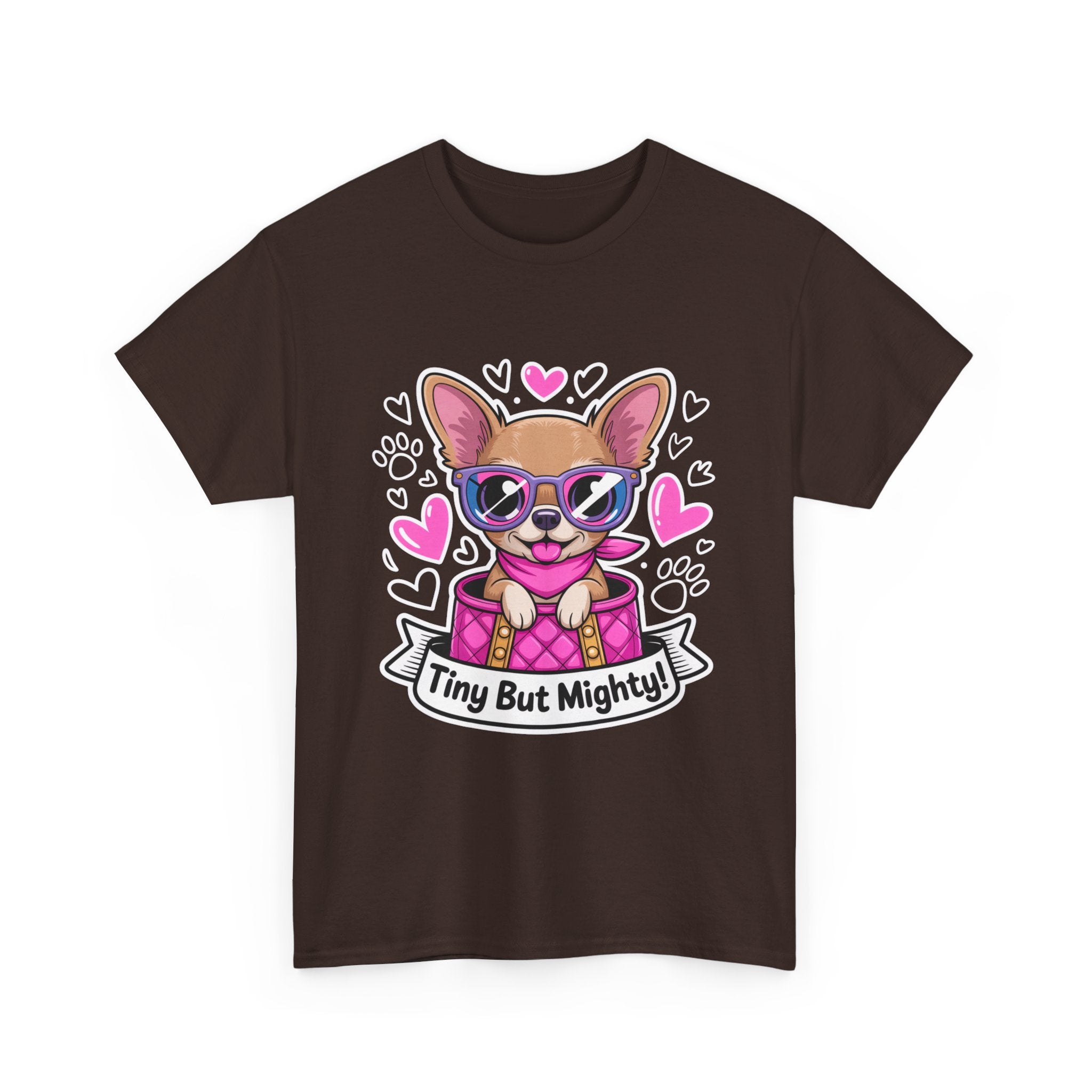 Tiny But Mighty Chihuahua Unisex Heavy Cotton Tee – Small Dog, Big Attitude!
