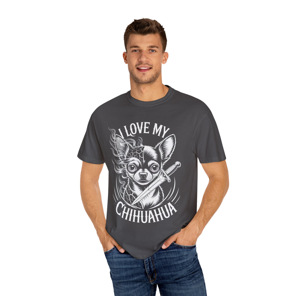 I Love My Chihuahua Unisex Garment-Dyed T-shirt