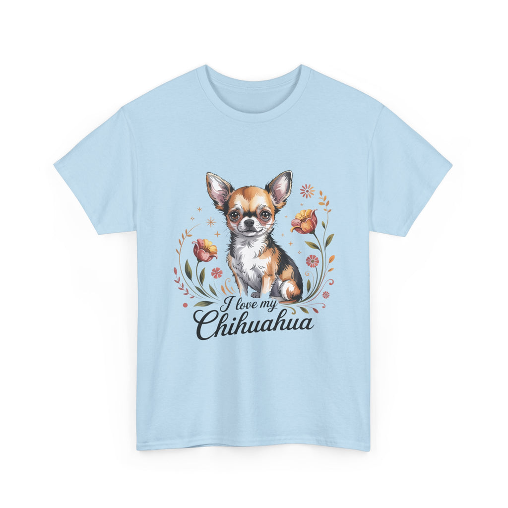 I Love My Chihuahua Unisex Heavy Cotton Tee – Classic Fit for Dog Lovers