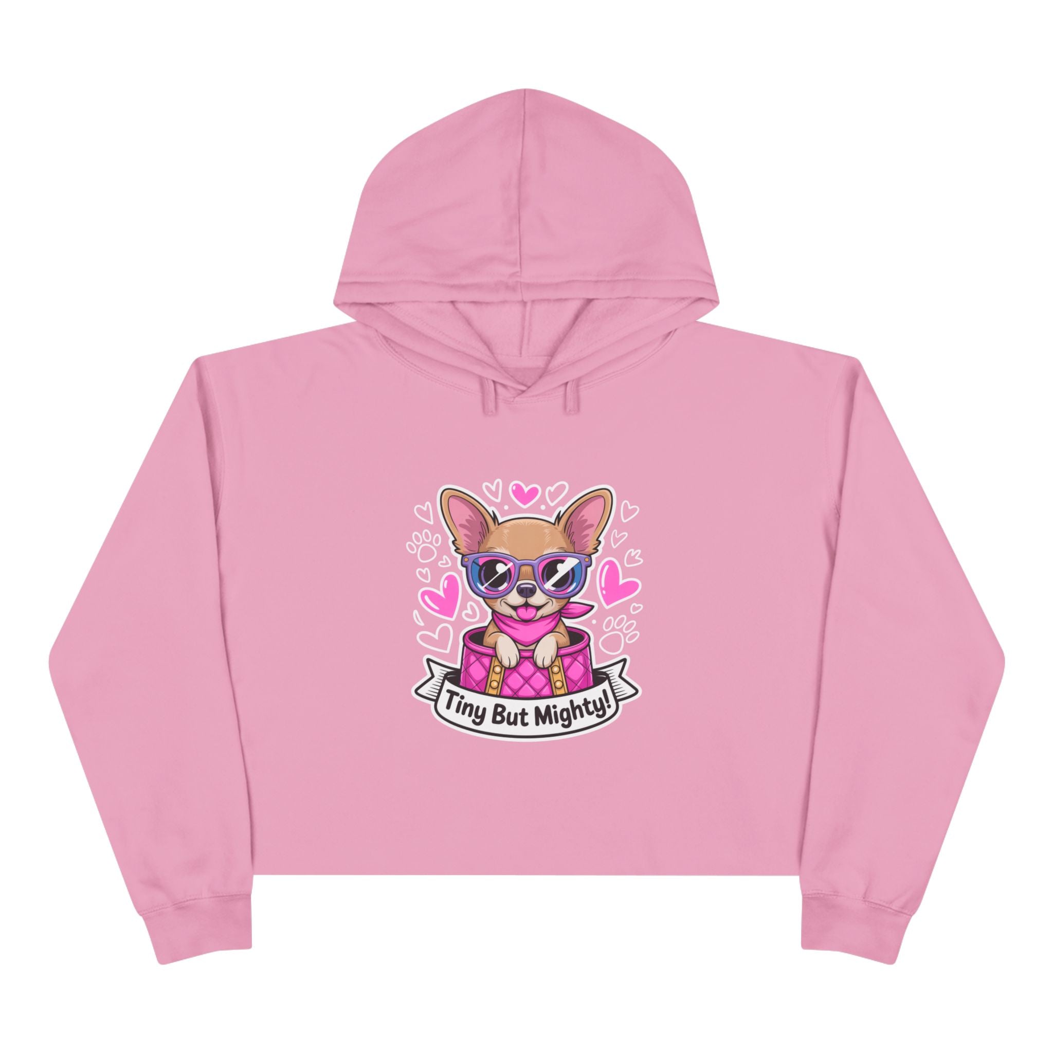 Tiny But Mighty Chihuahua Crop Hoodie – Fierce Style for Dog Lovers