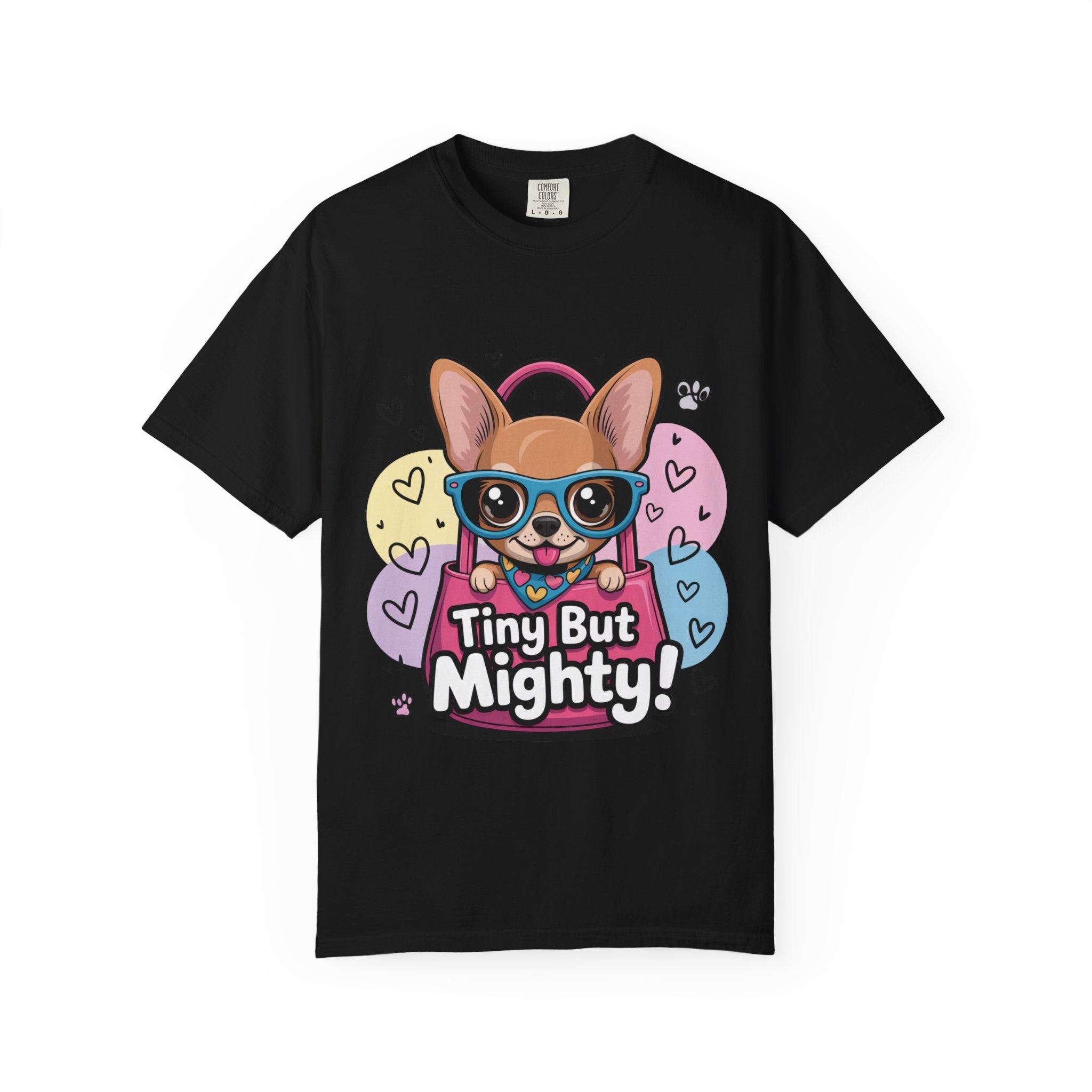 Tiny But Mighty Unisex Garment-Dyed T-shirt Tiny But Mighty! Unisex Garment-Dyed T-shirt, Cute Dog Tee, Pet Lover Gift, Casual Wear, Birthday Gift, Dog Mom Shirt