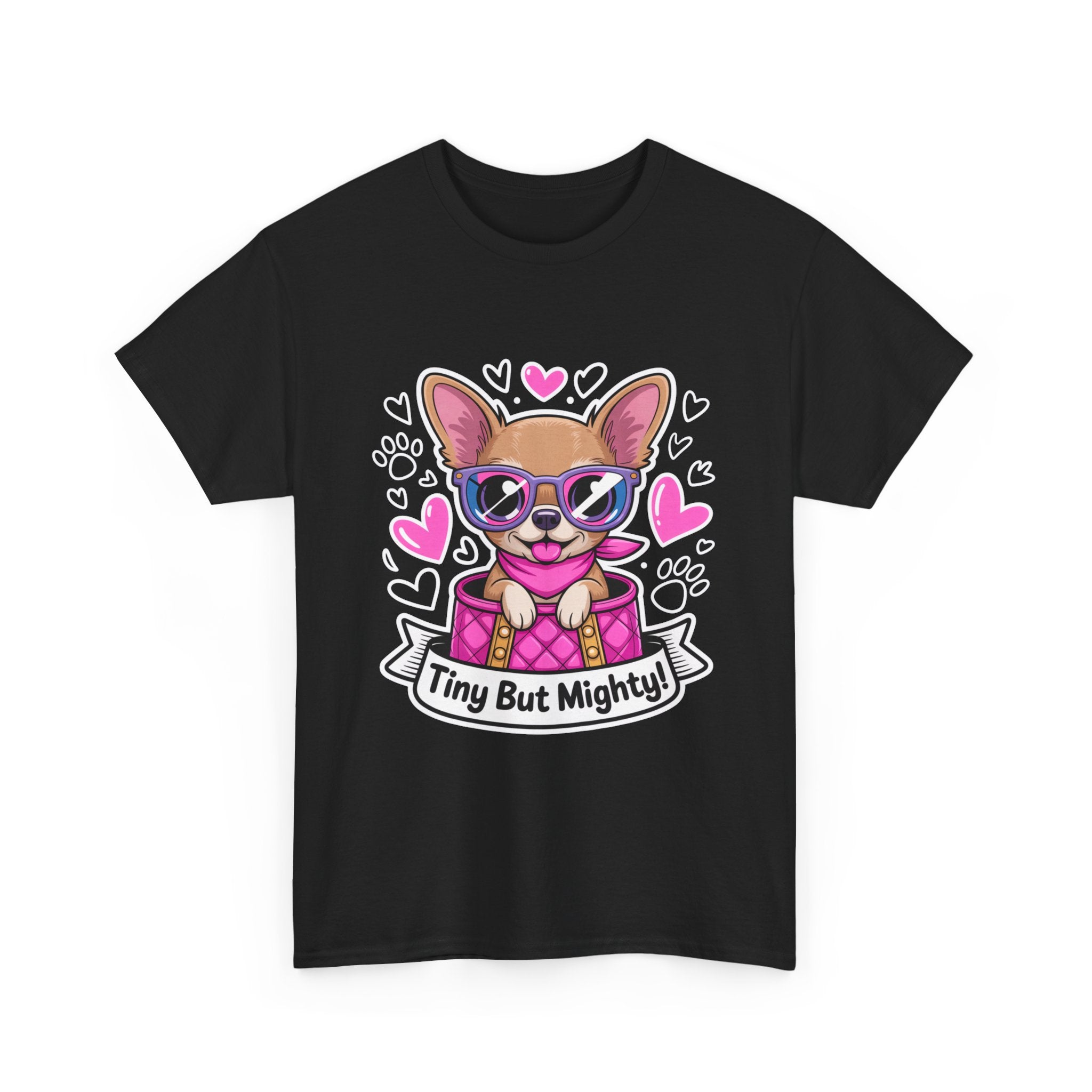 Tiny But Mighty Chihuahua Unisex Heavy Cotton Tee – Small Dog, Big Attitude!