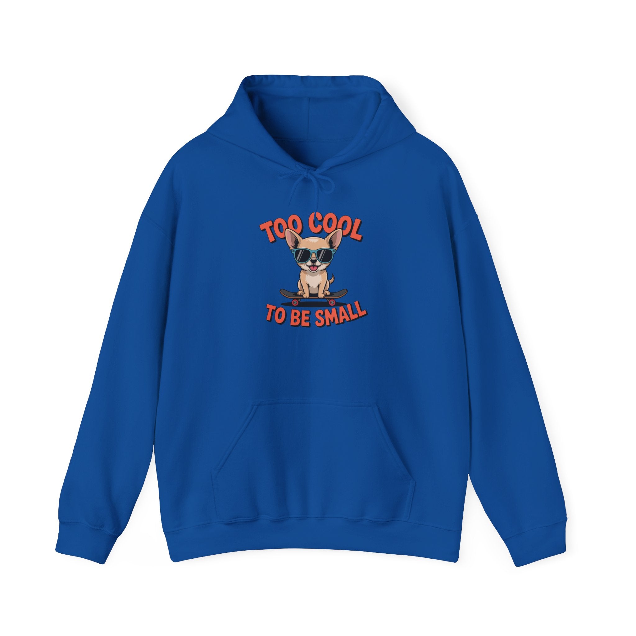 Too Cool To Be Small Unisex Heavy Blend™ Hooded Sweatshirt Too Cool to Be Small Hoodie, Funny Dog Sweatshirt, Pet Lover Gift, Unisex Hoodie, Cozy Gift for Dog Owners, Cute Animal Apparel