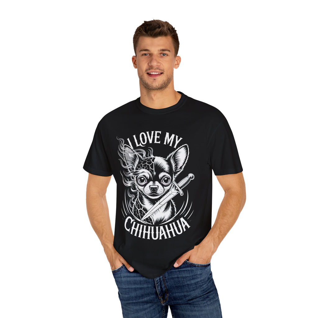 I Love My Chihuahua Unisex Garment-Dyed T-shirt