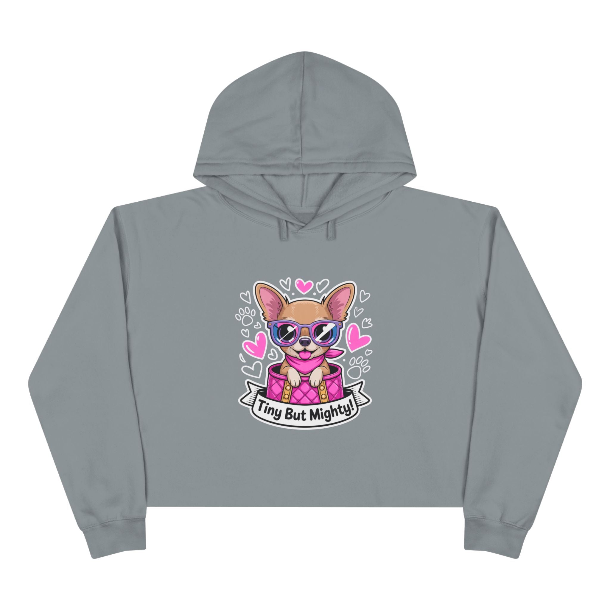 Tiny But Mighty Chihuahua Crop Hoodie – Fierce Style for Dog Lovers