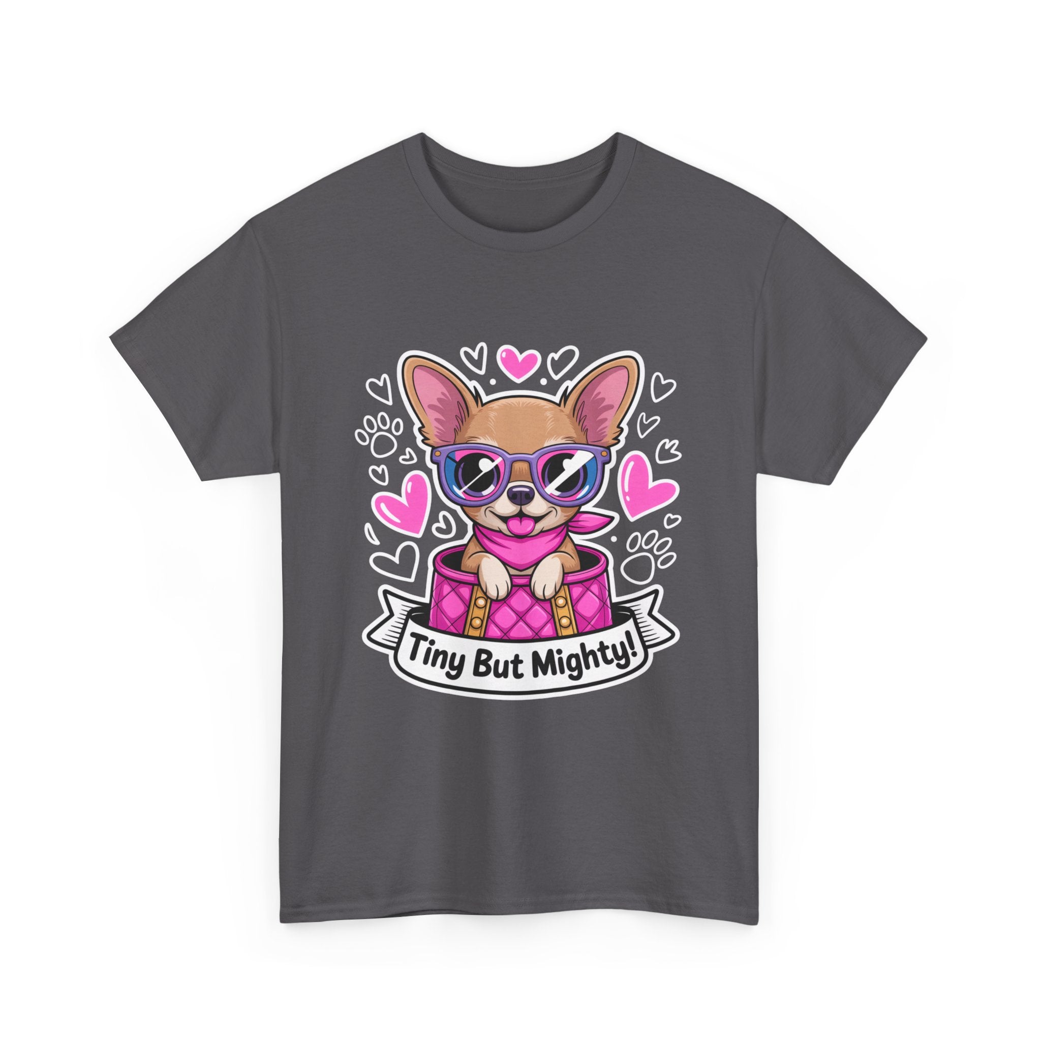 Tiny But Mighty Chihuahua Unisex Heavy Cotton Tee – Small Dog, Big Attitude!