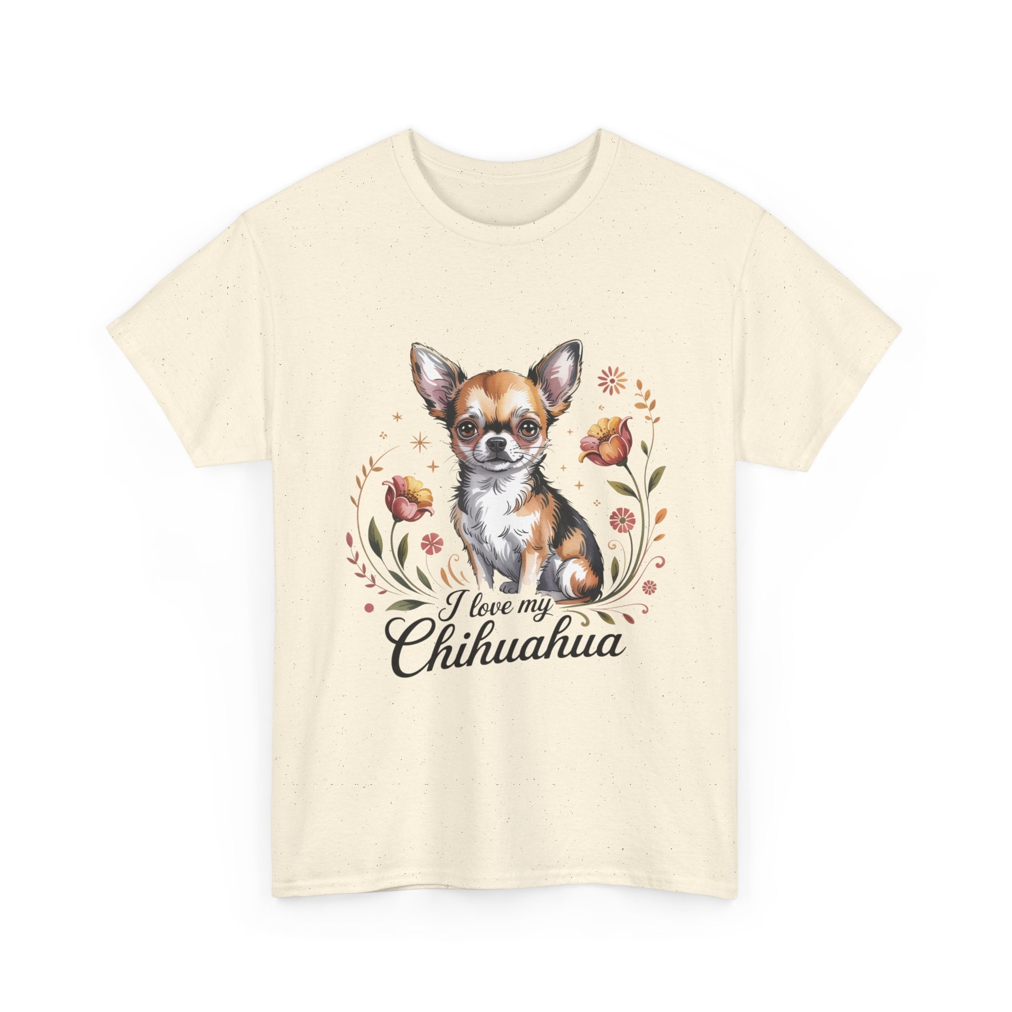 I Love My Chihuahua Unisex Heavy Cotton Tee – Classic Fit for Dog Lovers