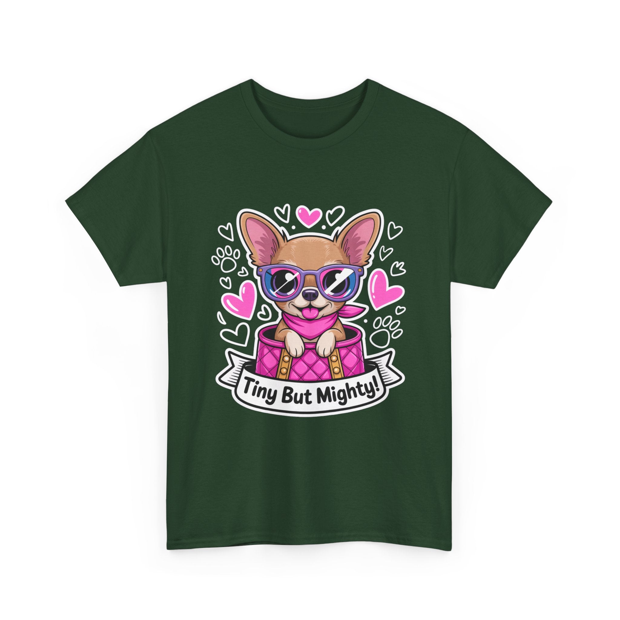Tiny But Mighty Chihuahua Unisex Heavy Cotton Tee – Small Dog, Big Attitude!