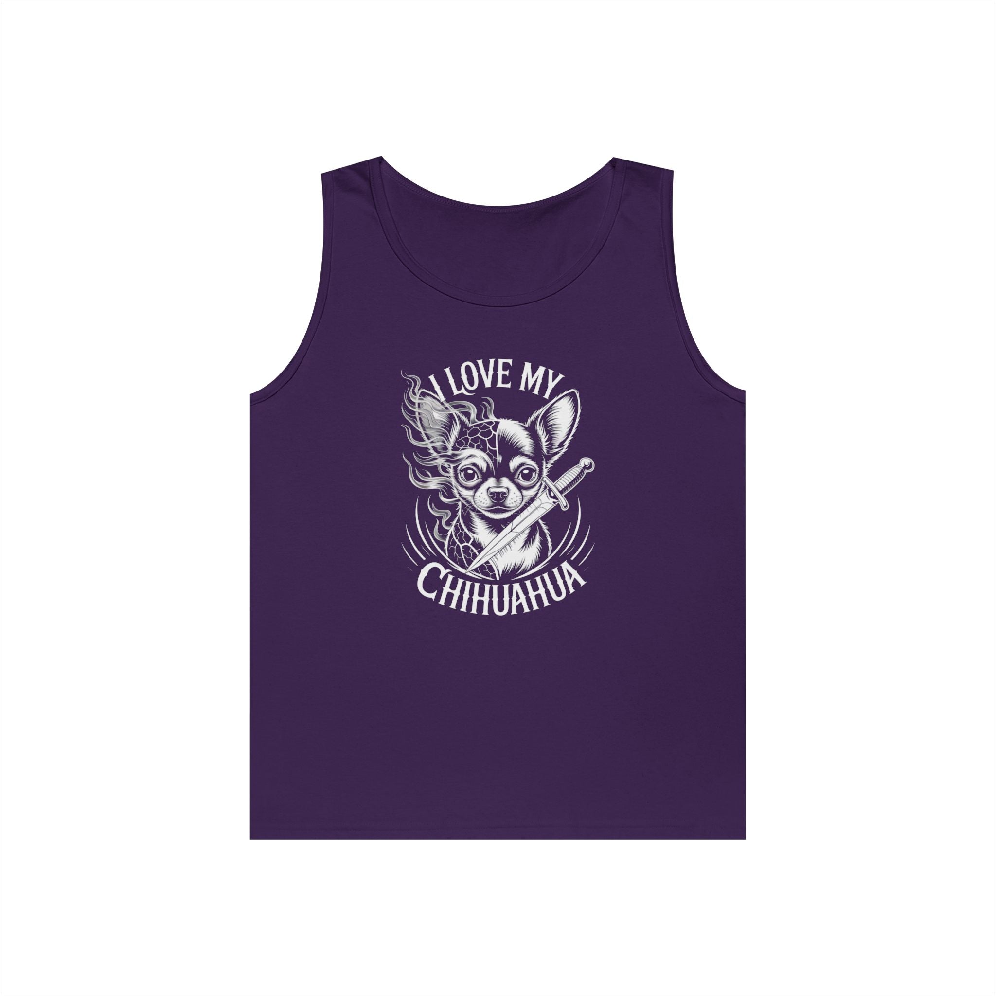I Love My Chihuahua Tank Top, Funny Dog Lover Gift, Summer Fashion, Animal Lover Apparel, Beach Wear, Pet Owner Clothing