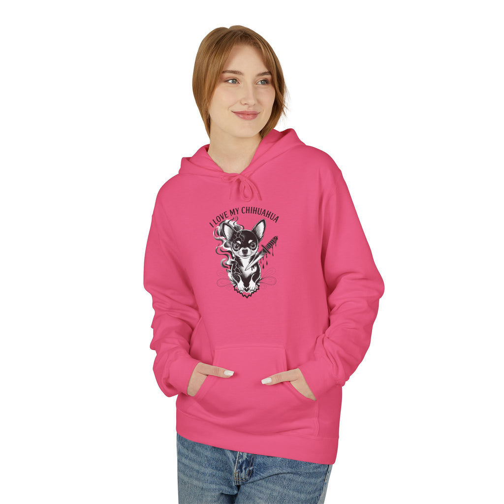 I Love My Chihuahua Unisex Midweight Softstyle Fleece Hoodie  Cozy Pet Lover Apparel | Gift for Dog Owners, Cute Animal Sweatshirt, Unique Dog Mom Gift