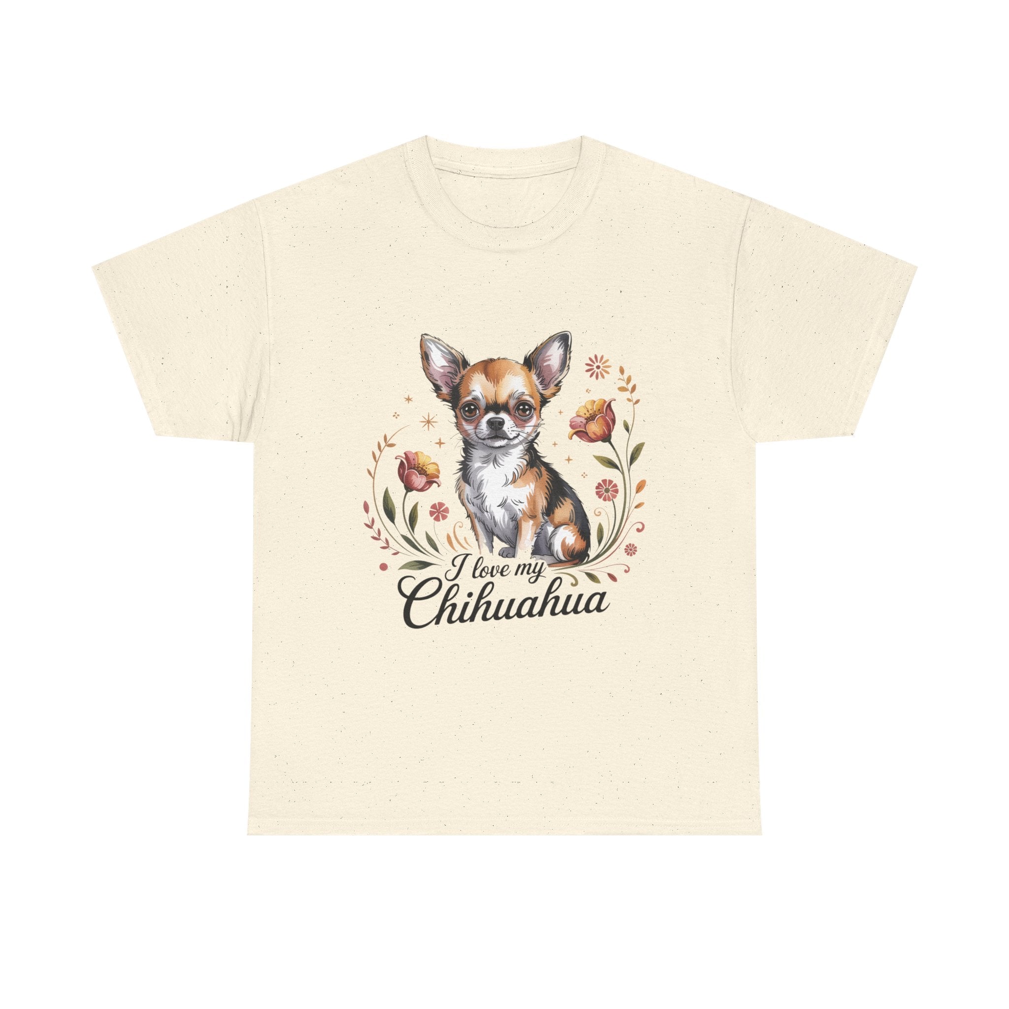 I Love My Chihuahua Unisex Heavy Cotton Tee – Classic Fit for Dog Lovers