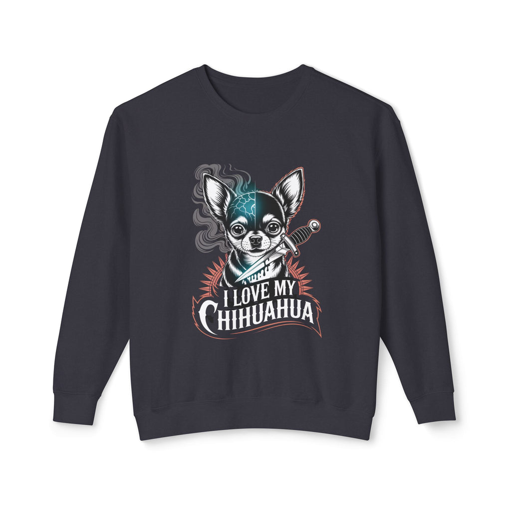 I Love My Chihuahua Unisex Lightweight Crewneck Sweatshirt  Chihuahua Love Crewneck Sweatshirt | Pet Lover Gift, Animal Sweatshirt, Dog Mom Apparel, Cute Pet Hoodie, Unique Dog Sweatshirt