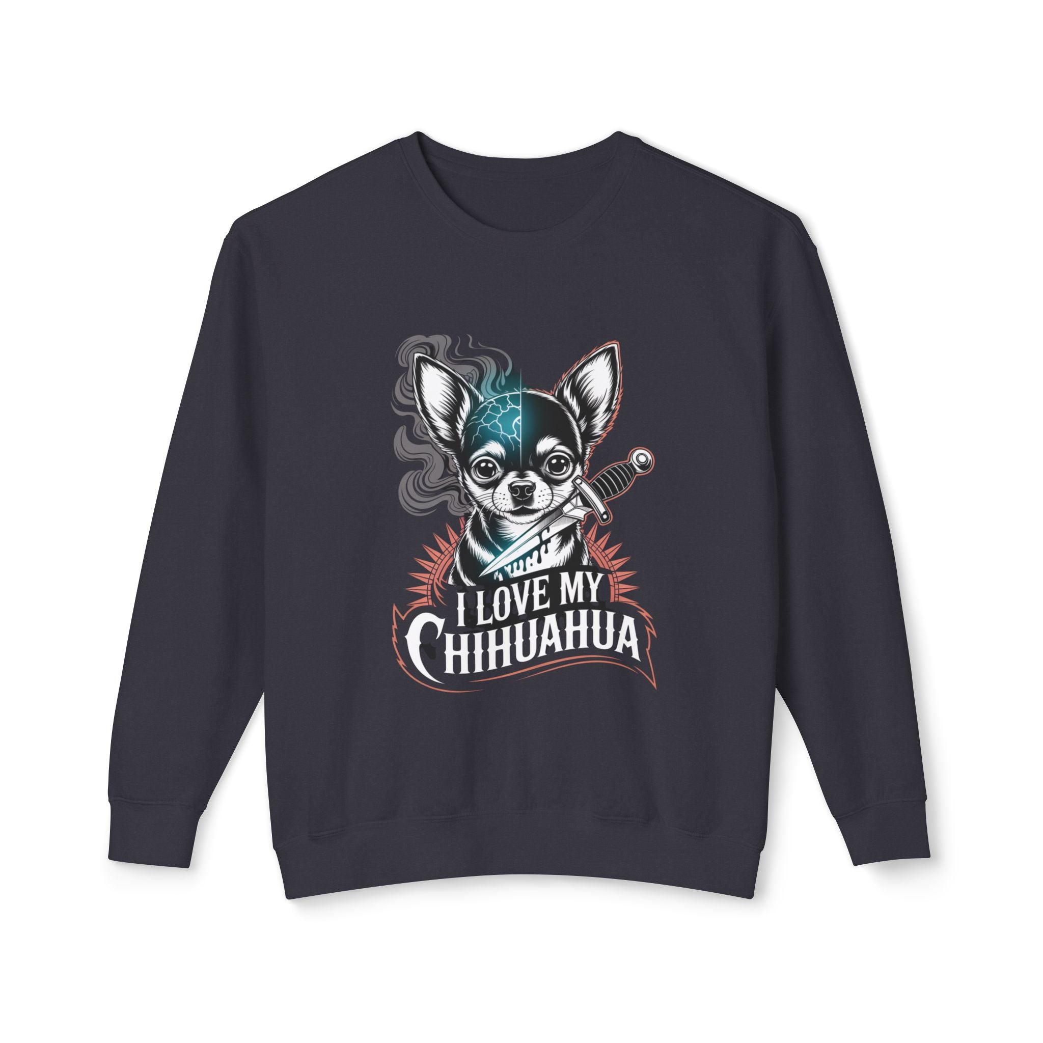 I Love My Chihuahua Unisex Lightweight Crewneck Sweatshirt  Chihuahua Love Crewneck Sweatshirt | Pet Lover Gift, Animal Sweatshirt, Dog Mom Apparel, Cute Pet Hoodie, Unique Dog Sweatshirt