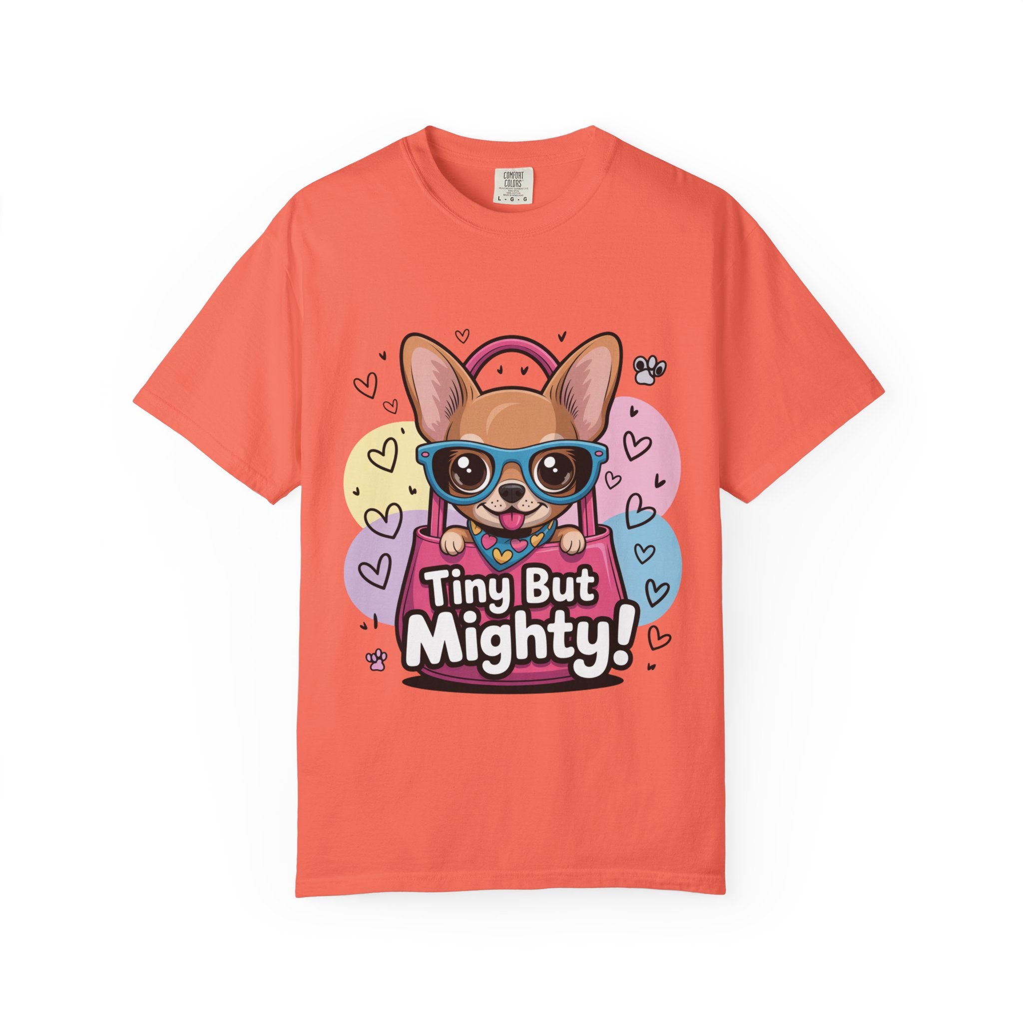 Tiny But Mighty Unisex Garment-Dyed T-shirt Tiny But Mighty! Unisex Garment-Dyed T-shirt, Cute Dog Tee, Pet Lover Gift, Casual Wear, Birthday Gift, Dog Mom Shirt