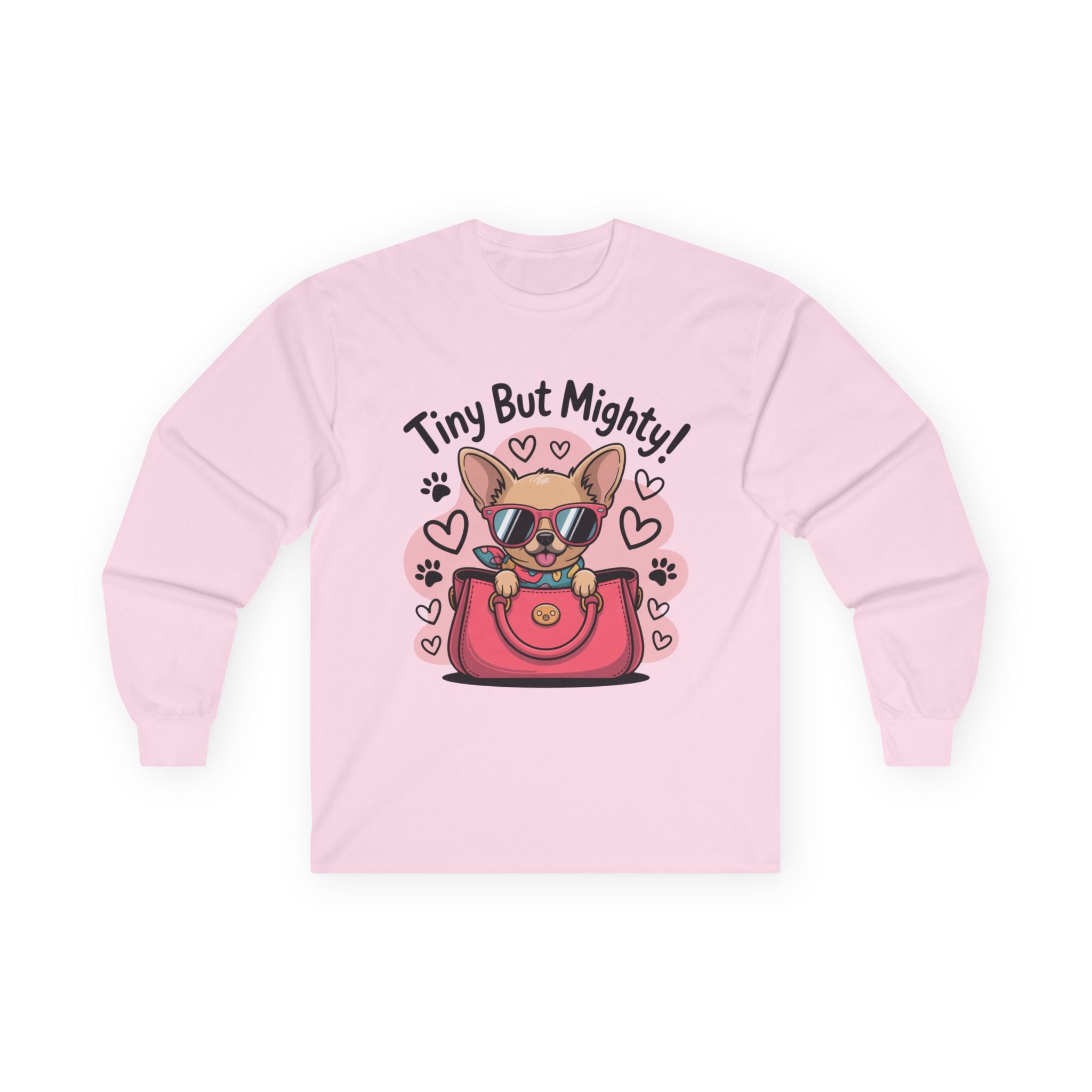Tiny But Mighty Chihuahua Unisex Ultra Cotton Long Sleeve Tee – Bold Style for Dog Lovers