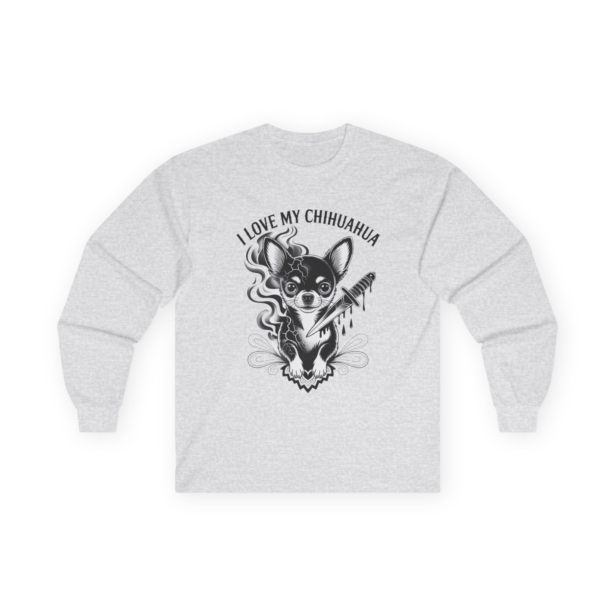 I Love My Chihuahua Unisex Ultra Cotton Long Sleeve Tee  Chihuahua Love Long Sleeve Tee, Dog Lover Gift, Cute Pet Shirt, Animal Tee, Unisex Apparel, Music Dog Graphic Tee