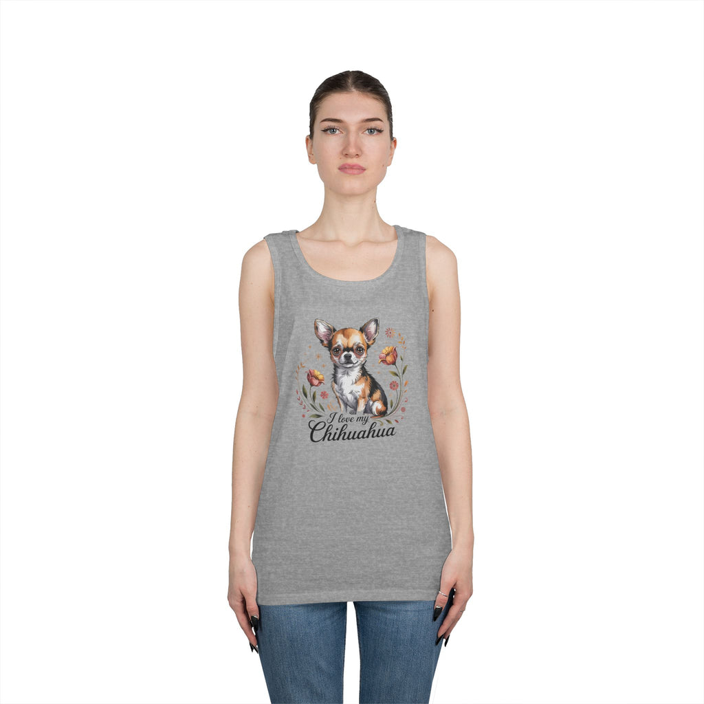 Love My Chihuahua Unisex Heavy Cotton Tank Top