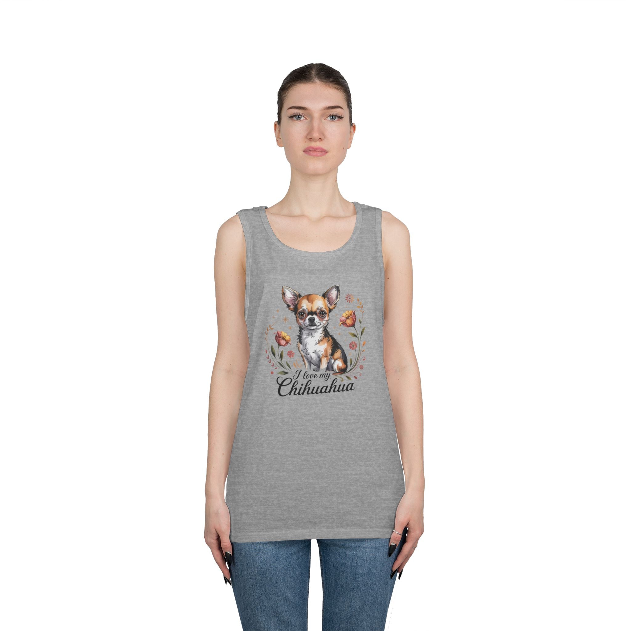 Love My Chihuahua Unisex Heavy Cotton Tank Top