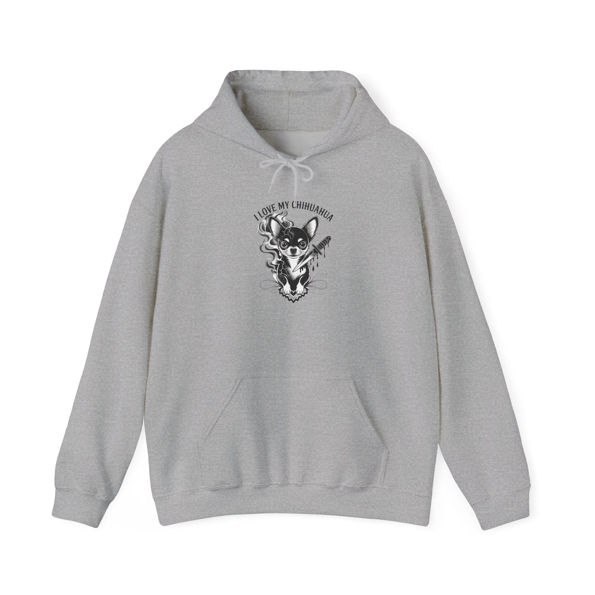 I Love My Chihuahua Unisex Heavy Blend™ Hooded Sweatshirt Charming Unisex Hoodie with Cat Design - Perfect for Animal Lovers, Cozy Wear, Gift Idea, Casual Style, Unique Cat Lover Apparel