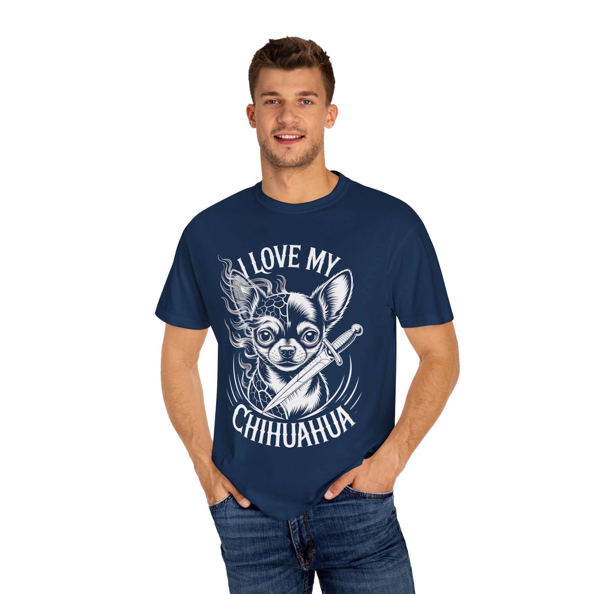 I Love My Chihuahua Unisex Garment-Dyed T-shirt