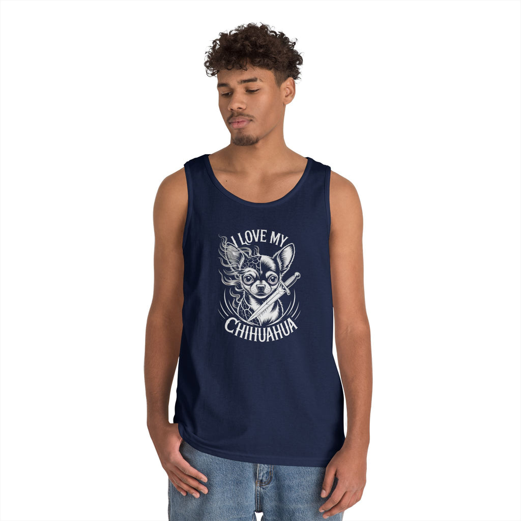 I Love My Chihuahua Tank Top, Funny Dog Lover Gift, Summer Fashion, Animal Lover Apparel, Beach Wear, Pet Owner Clothing