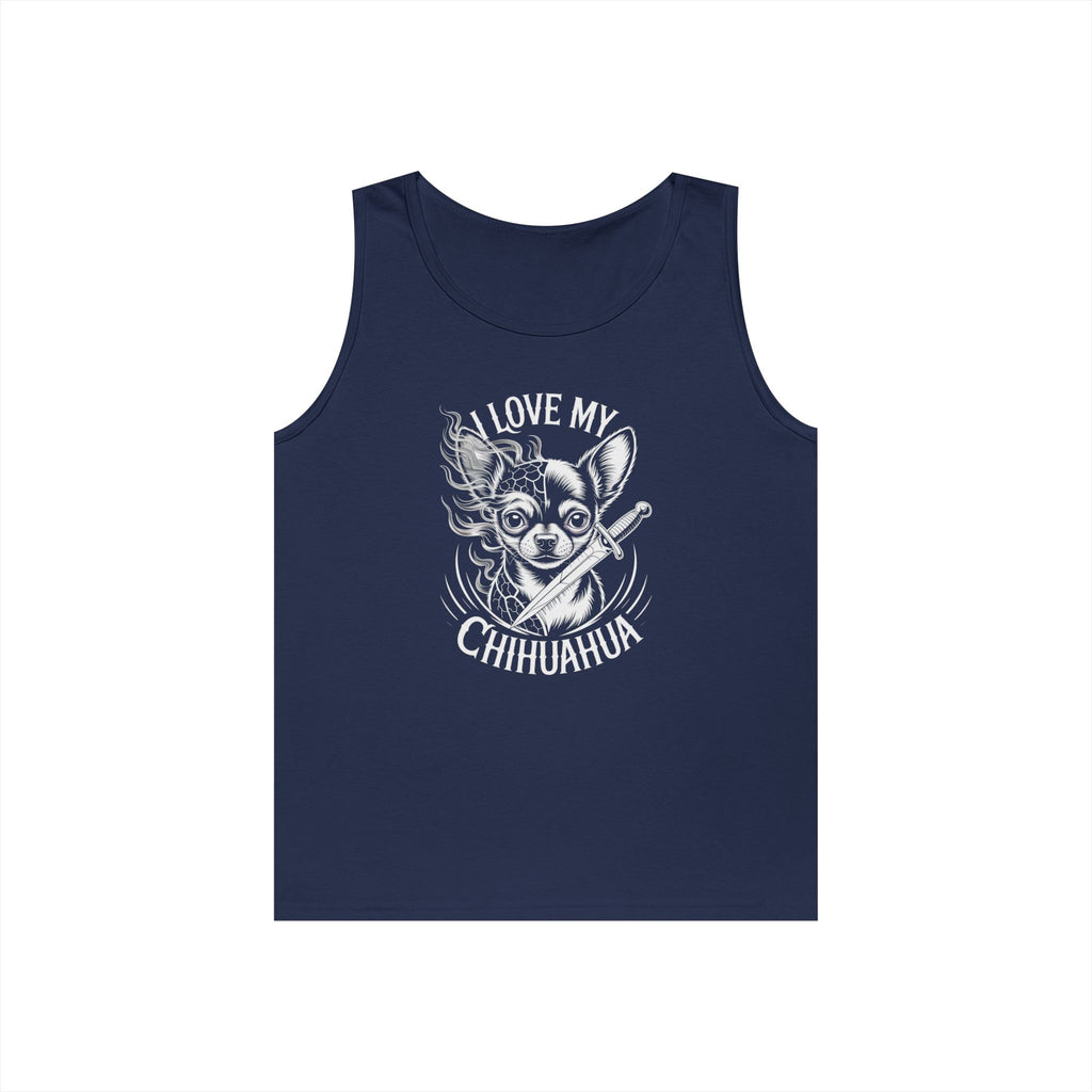 I Love My Chihuahua Tank Top, Funny Dog Lover Gift, Summer Fashion, Animal Lover Apparel, Beach Wear, Pet Owner Clothing