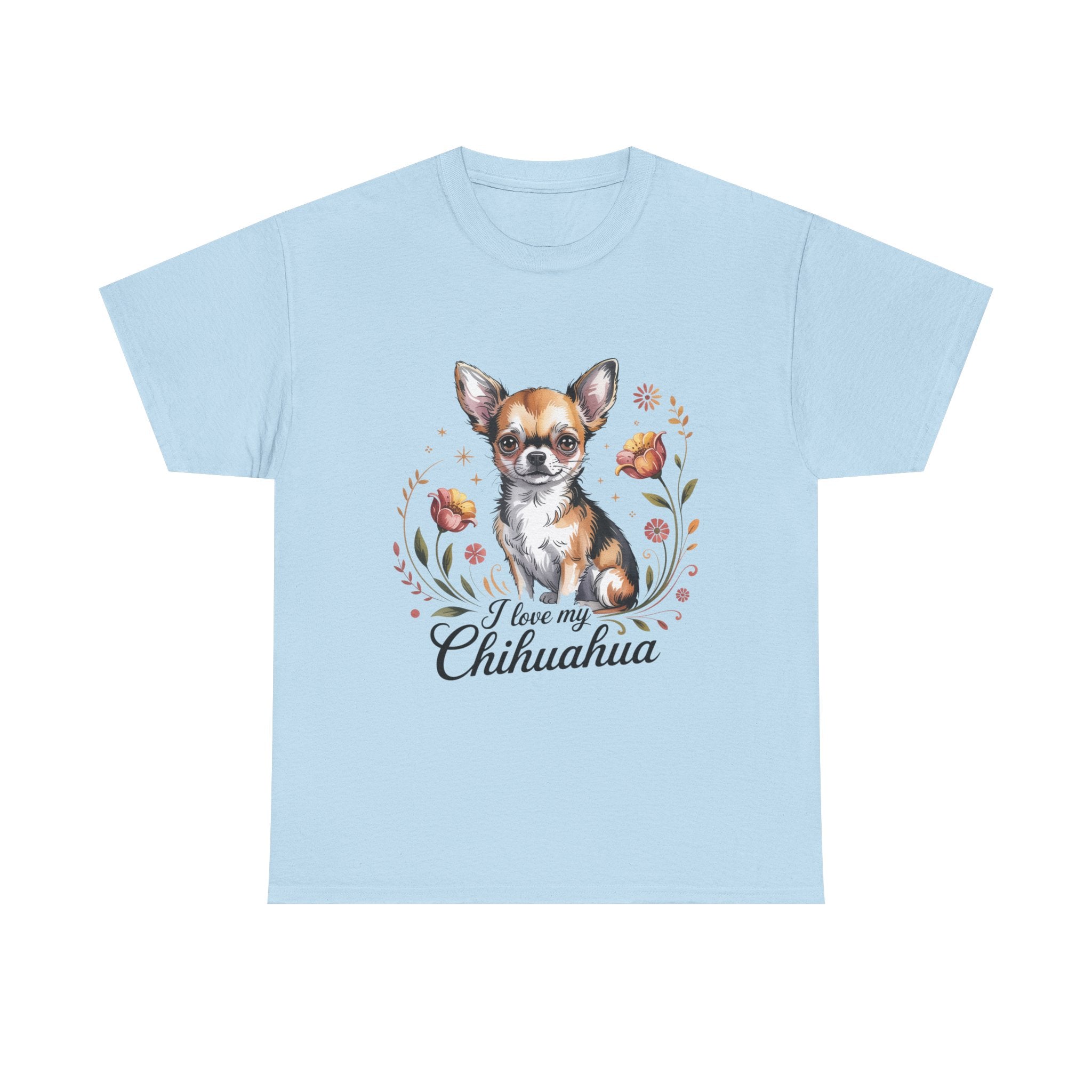 I Love My Chihuahua Unisex Heavy Cotton Tee – Classic Fit for Dog Lovers