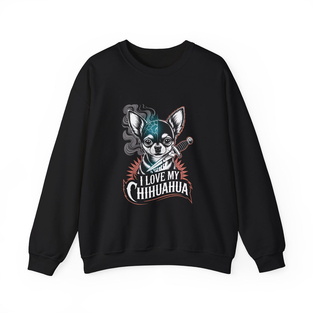 I Love My Chihuahua Unisex Heavy Blend™ Crewneck Sweatshirt Chihuahua Love Sweatshirt, Cozy Pet Lover Crewneck, Gift for Dog Owners, Cute Animal Apparel, Perfect for Dog Lovers