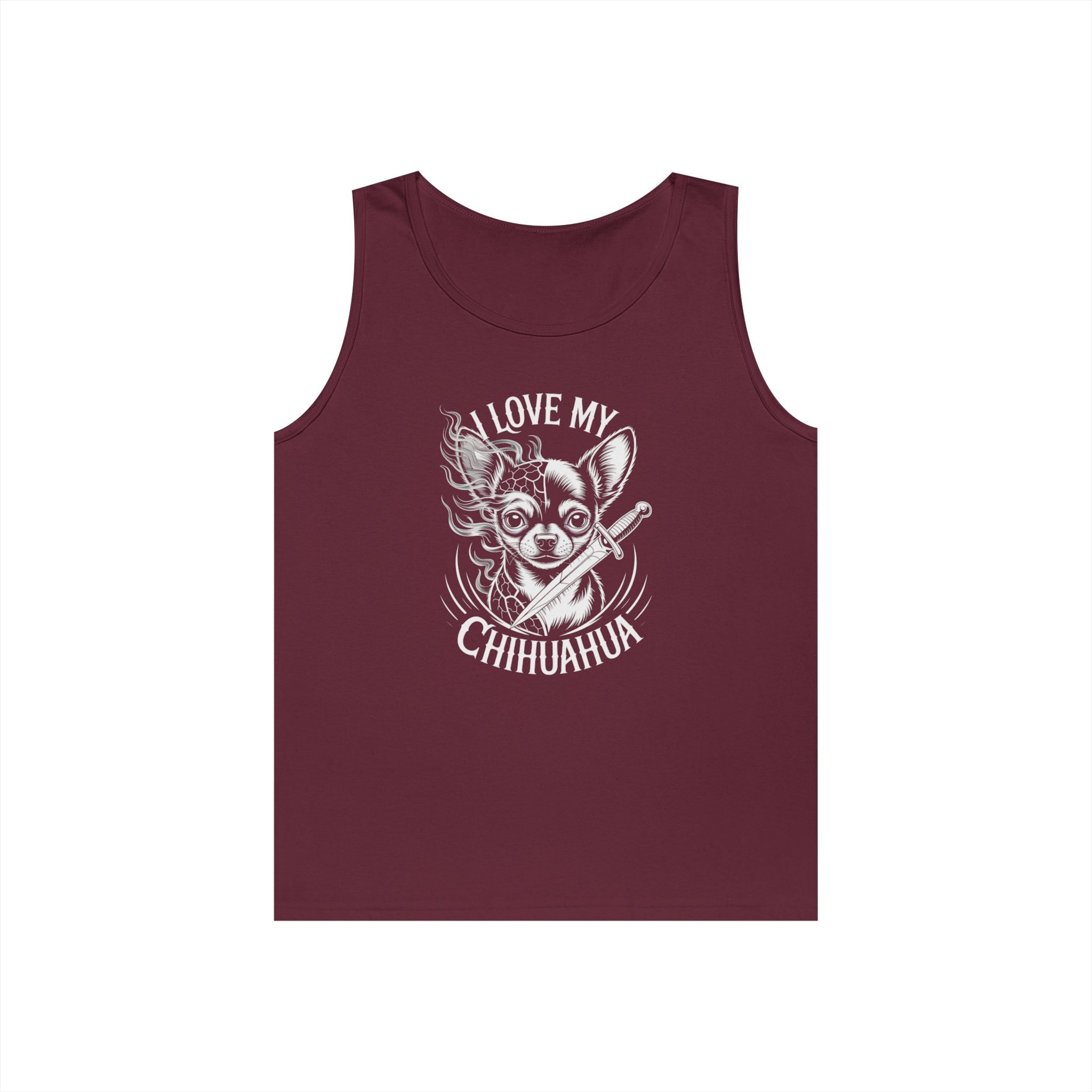 I Love My Chihuahua Tank Top, Funny Dog Lover Gift, Summer Fashion, Animal Lover Apparel, Beach Wear, Pet Owner Clothing