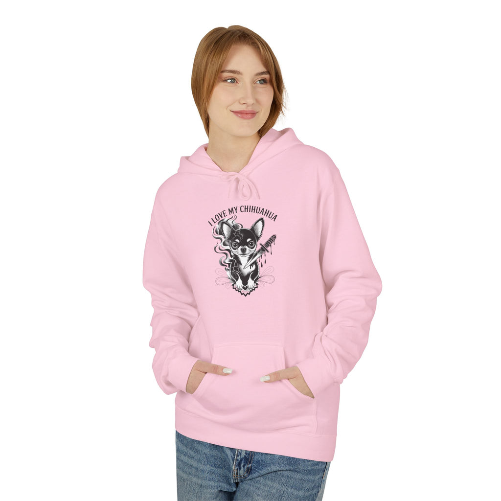 I Love My Chihuahua Unisex Midweight Softstyle Fleece Hoodie  Cozy Pet Lover Apparel | Gift for Dog Owners, Cute Animal Sweatshirt, Unique Dog Mom Gift