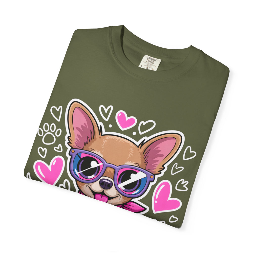 Tiny But Mighty Chihuahua Unisex Garment-Dyed T-Shirt – Bold Style, Timeless Comfort