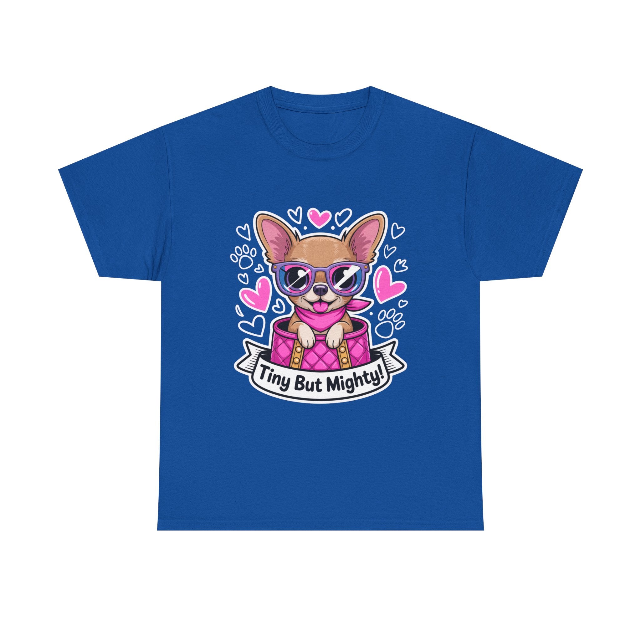 Tiny But Mighty Chihuahua Unisex Heavy Cotton Tee – Small Dog, Big Attitude!