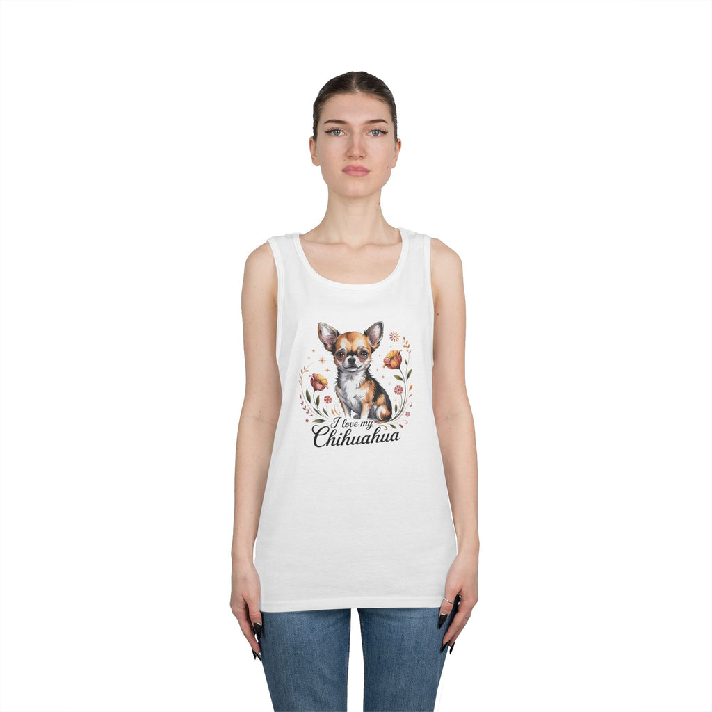 Love My Chihuahua Unisex Heavy Cotton Tank Top