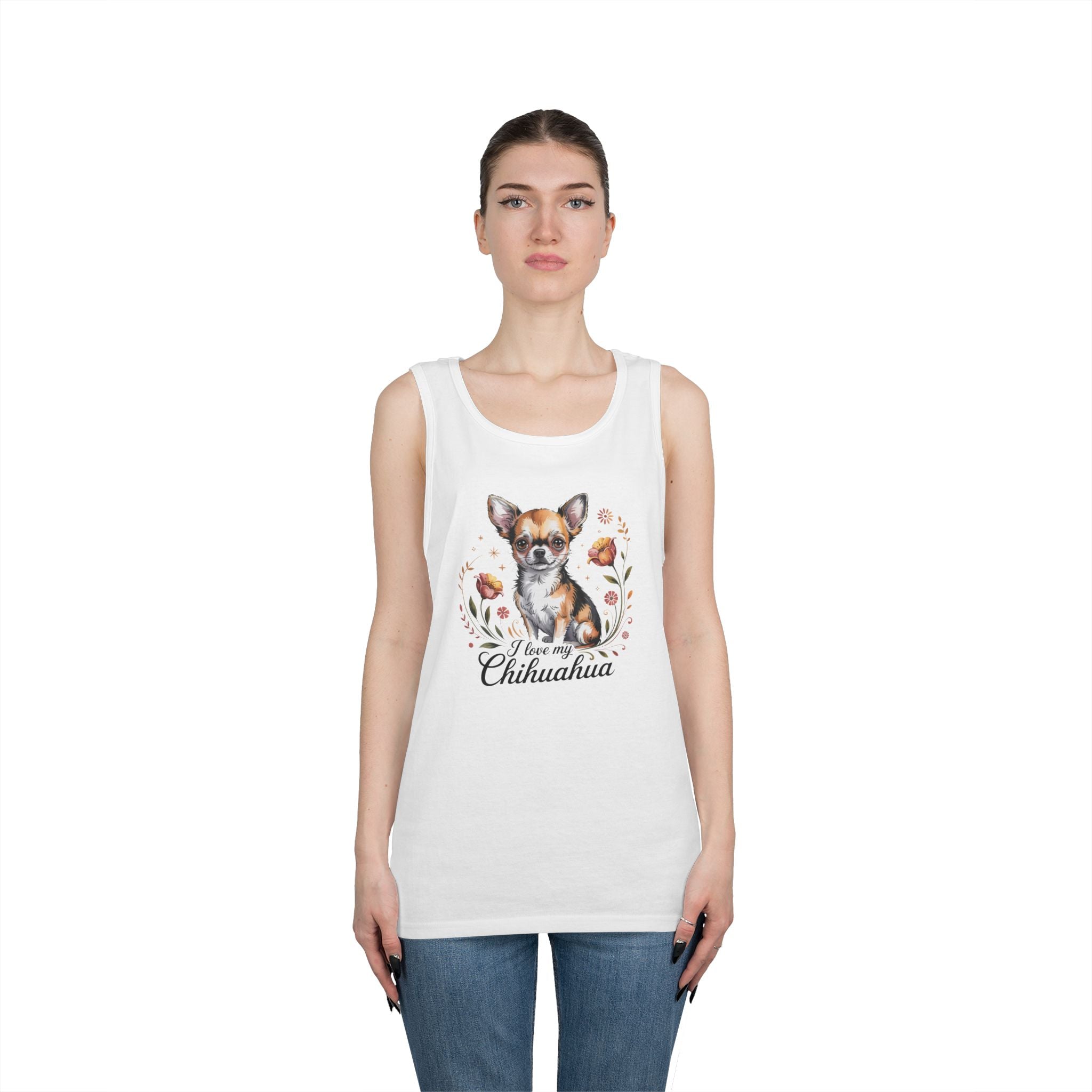 Love My Chihuahua Unisex Heavy Cotton Tank Top