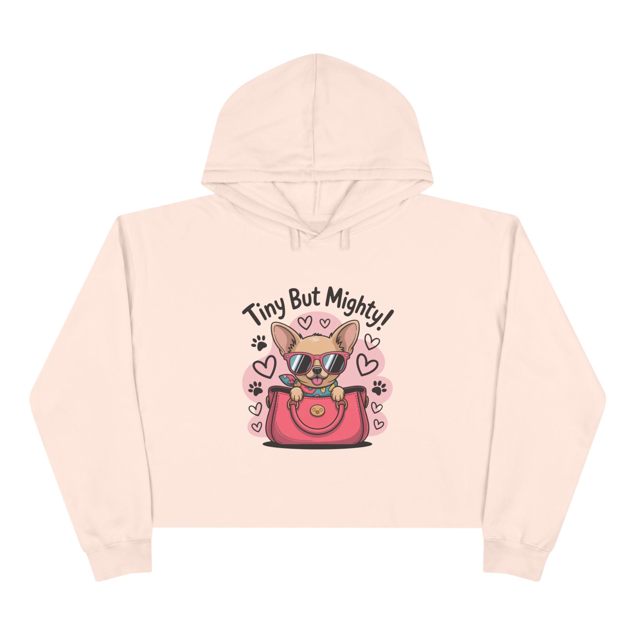 Tiny But Mighty Chihuahua Crop Hoodie