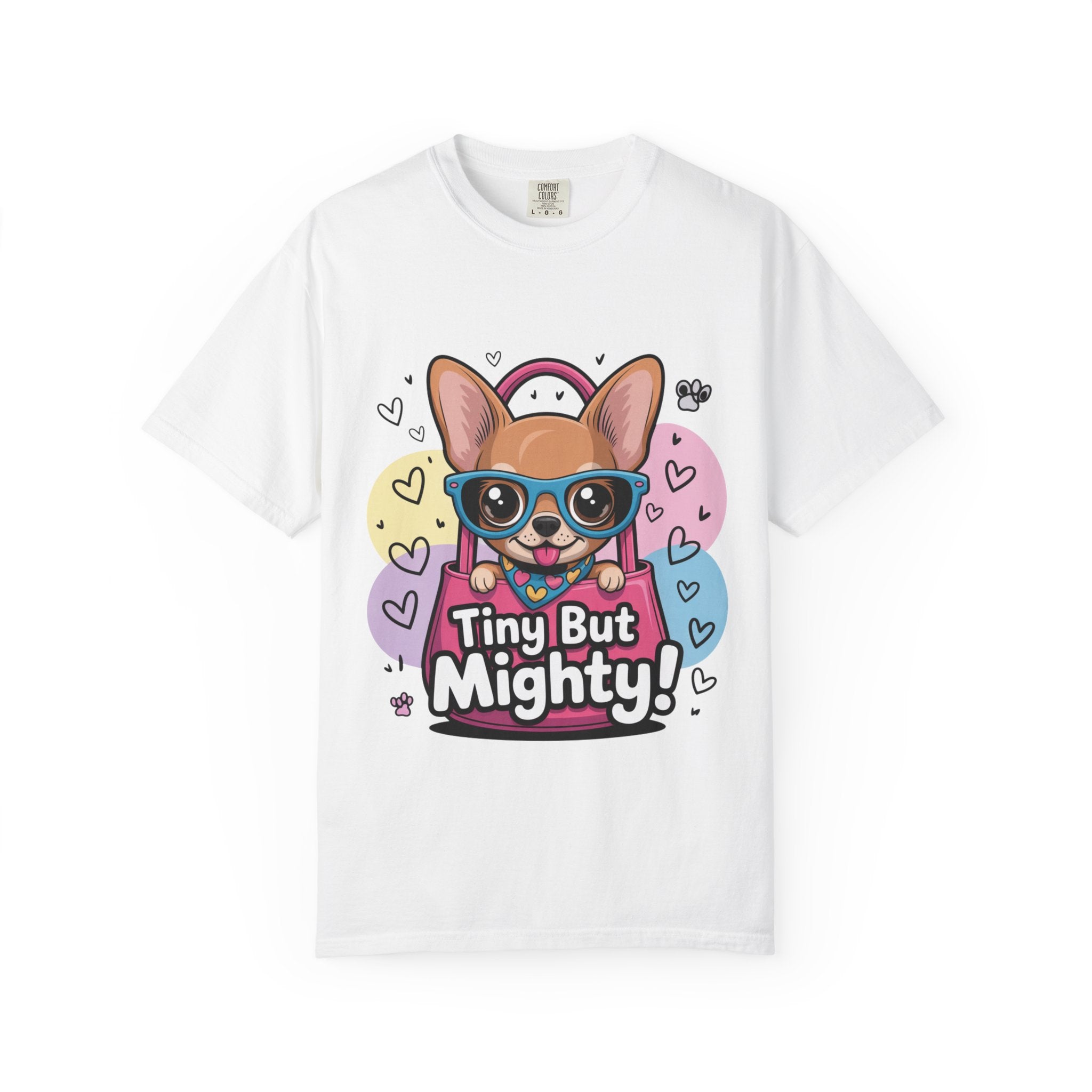 Tiny But Mighty Unisex Garment-Dyed T-shirt Tiny But Mighty! Unisex Garment-Dyed T-shirt, Cute Dog Tee, Pet Lover Gift, Casual Wear, Birthday Gift, Dog Mom Shirt