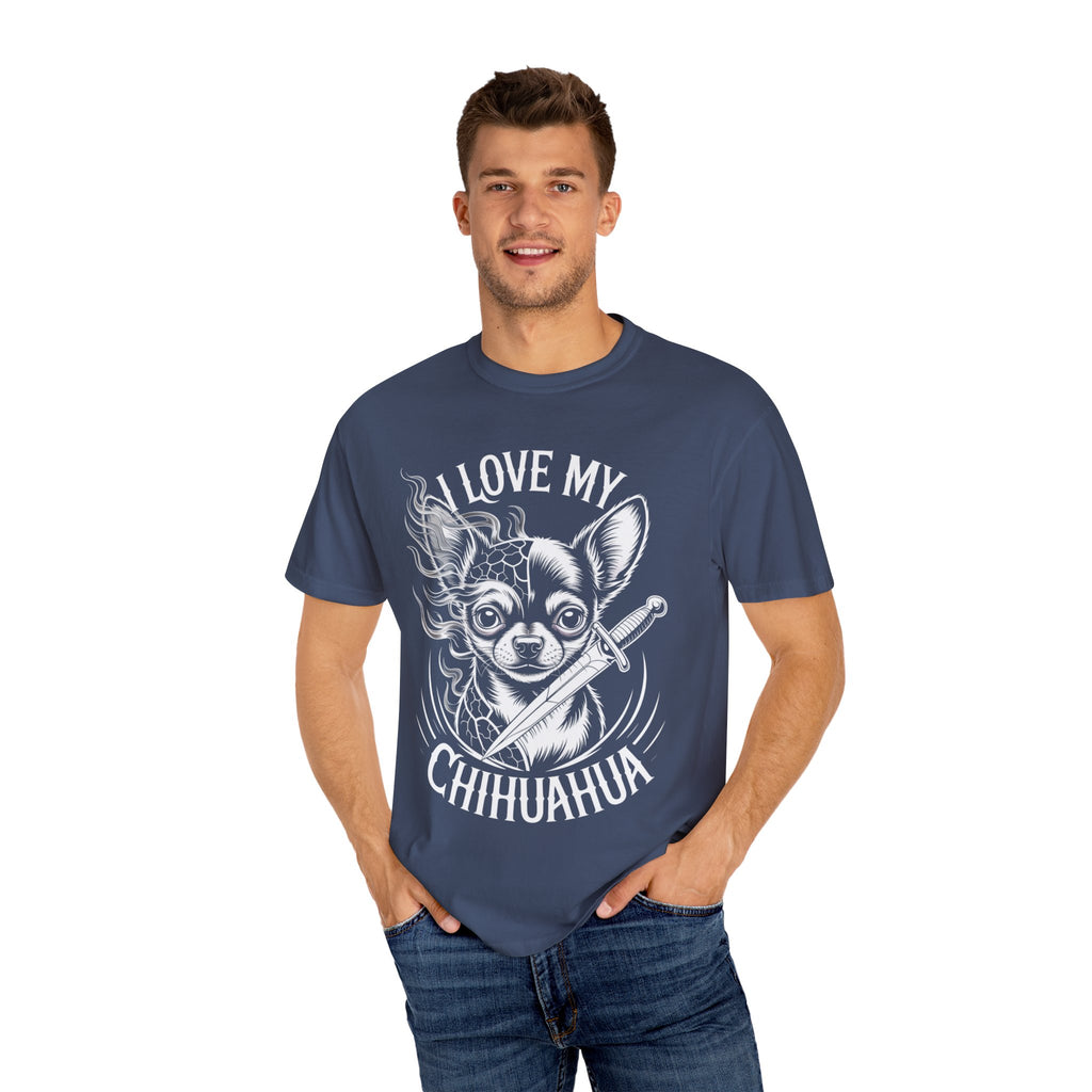 I Love My Chihuahua Unisex Garment-Dyed T-shirt