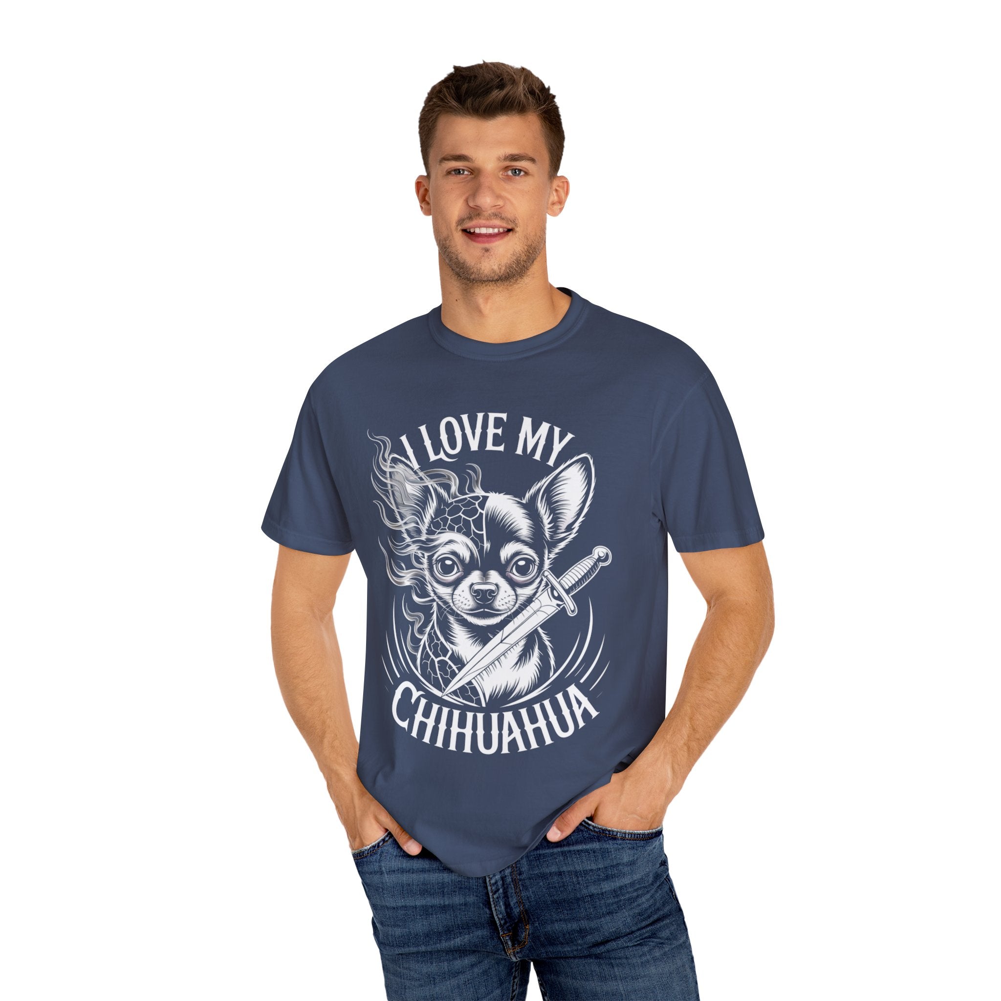 I Love My Chihuahua Unisex Garment-Dyed T-shirt