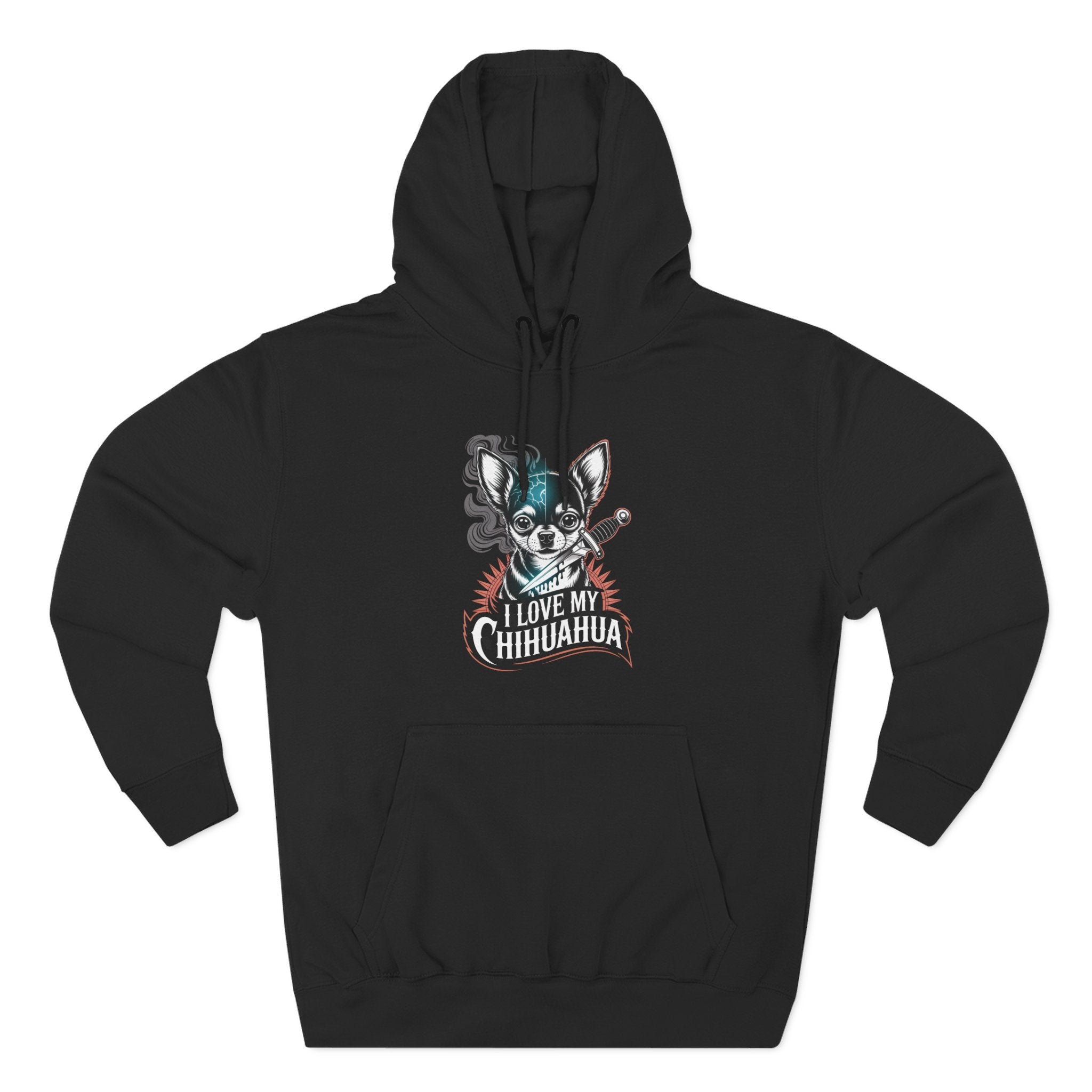 I Love My Chihuahua Fleece Hoodie - Cozy Dog Lover Apparel, Gifts for Pet Owners, Fun Hoodies, Chihuahua Merchandise, Animal Lover Gift