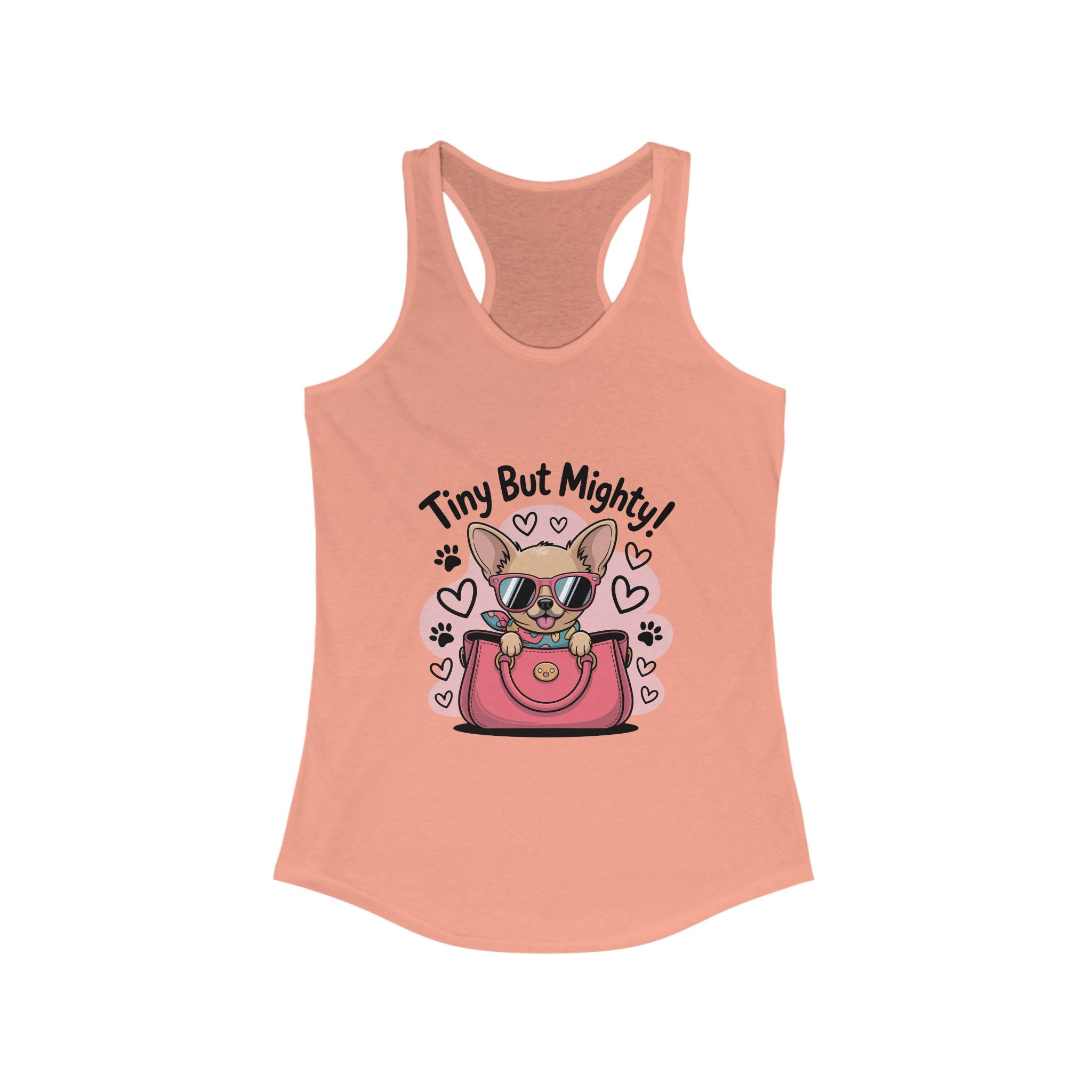 Tiny But Mighty Chihuahua Women’s Racerback Tank – Strong, Stylish & Adorably Fierce