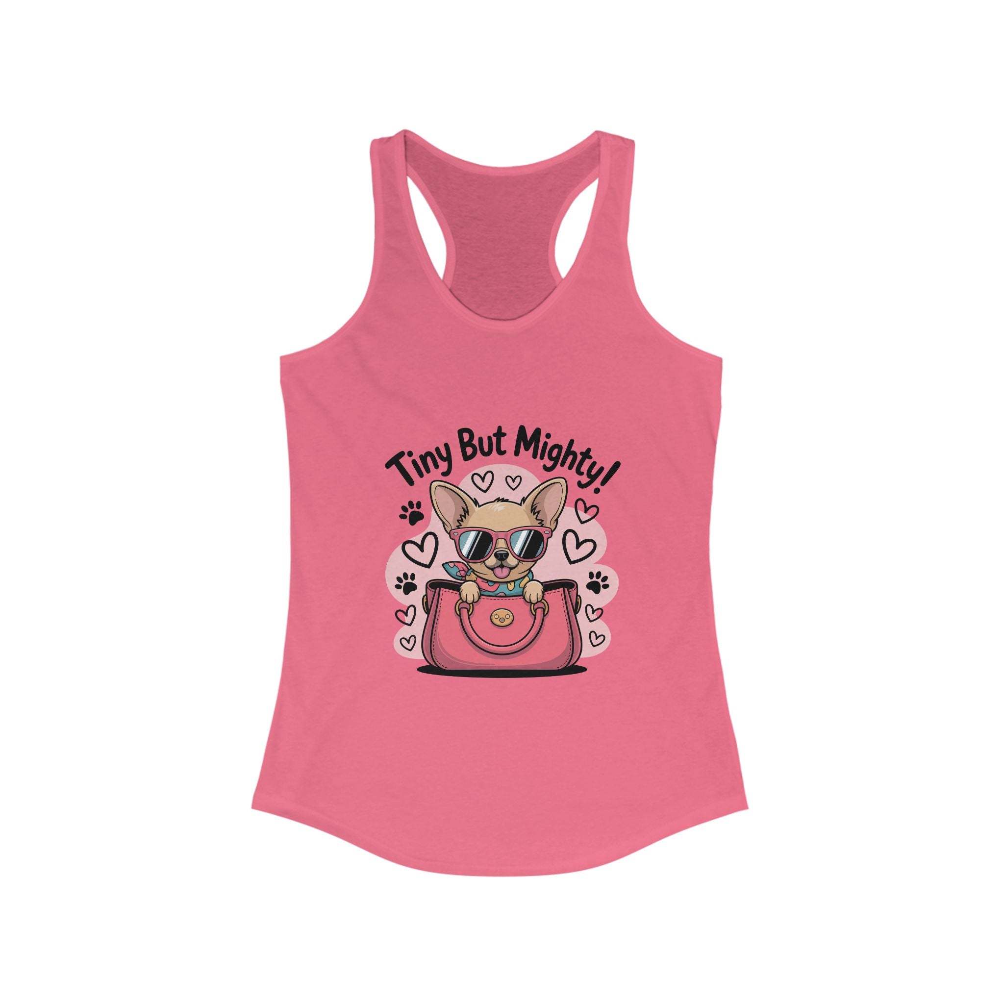 Tiny But Mighty Chihuahua Women’s Racerback Tank – Strong, Stylish & Adorably Fierce