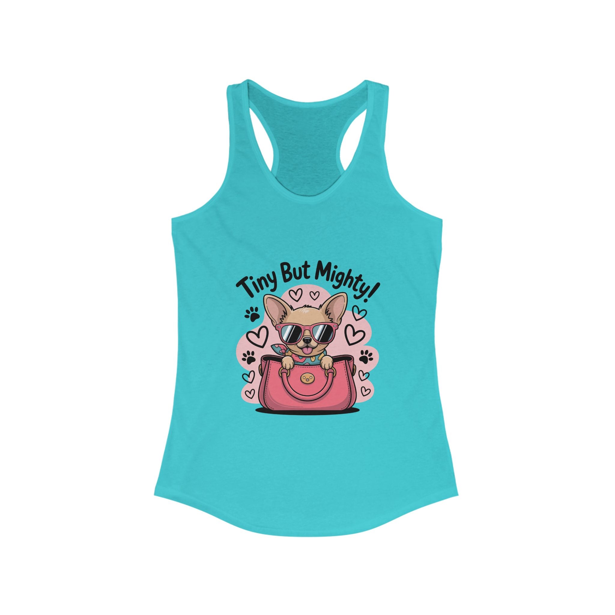 Tiny But Mighty Chihuahua Women’s Racerback Tank – Strong, Stylish & Adorably Fierce