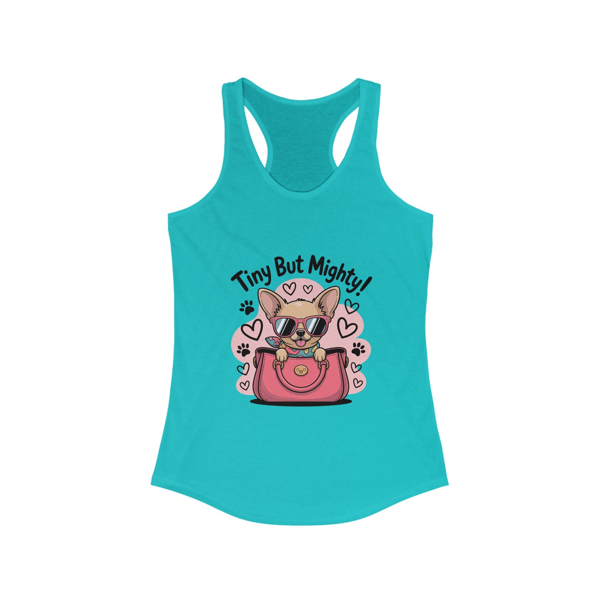 Tiny But Mighty Chihuahua Women’s Racerback Tank – Strong, Stylish & Adorably Fierce