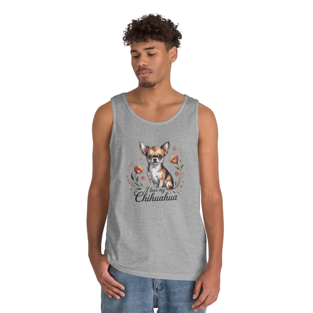 Love My Chihuahua Unisex Heavy Cotton Tank Top