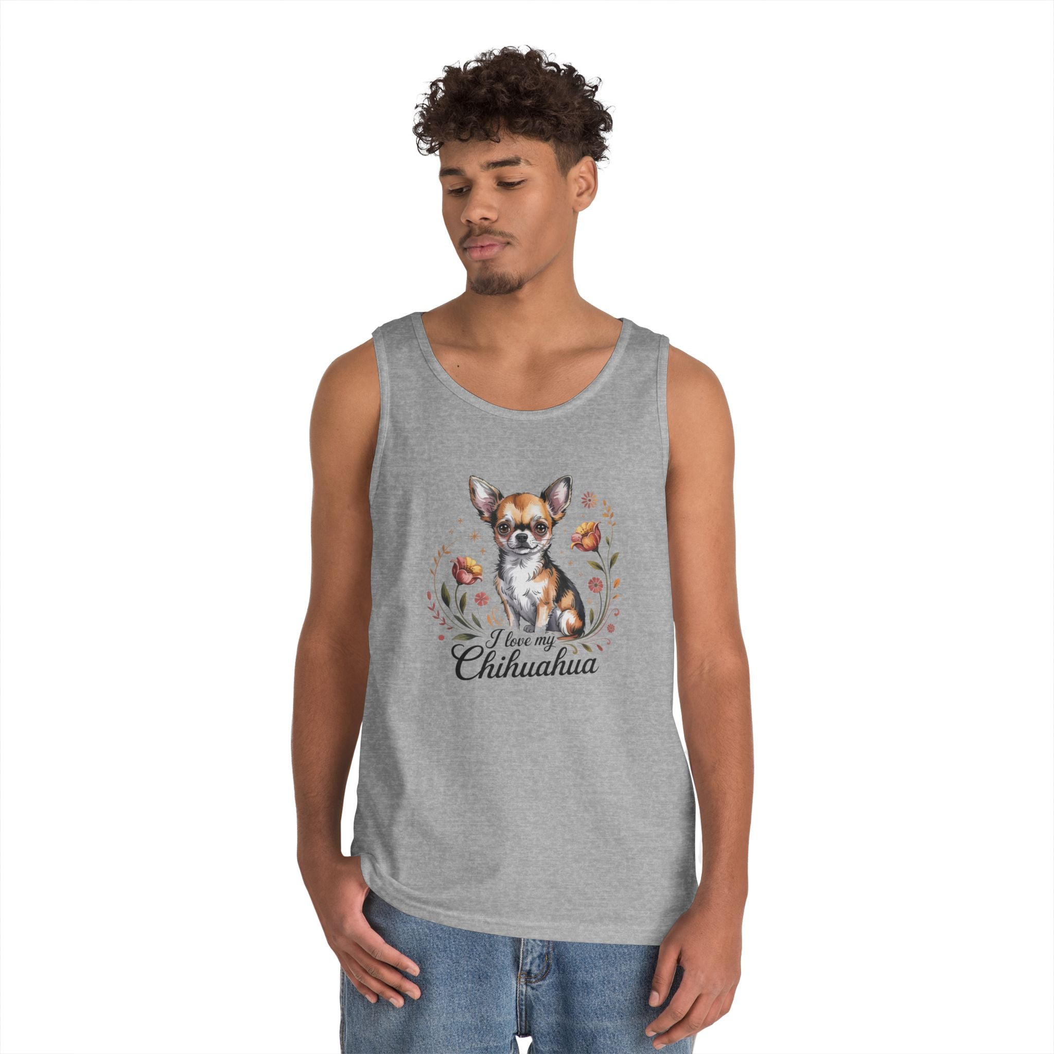 Love My Chihuahua Unisex Heavy Cotton Tank Top